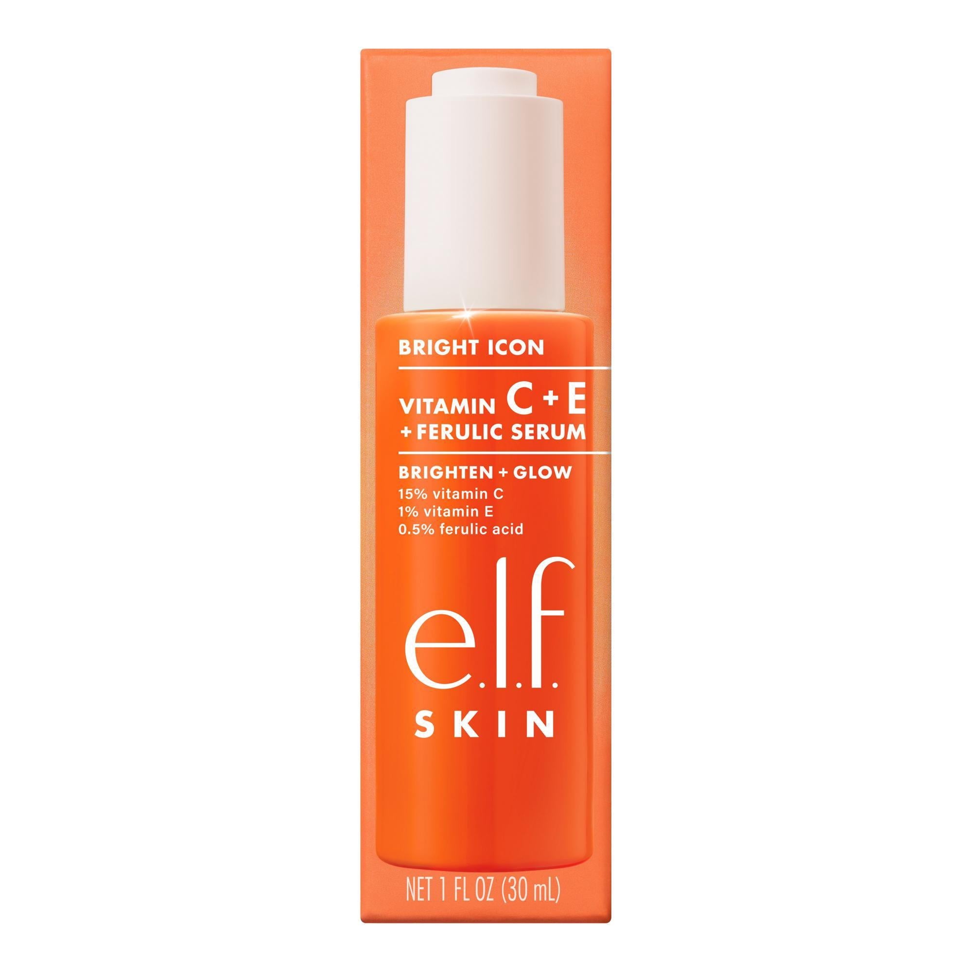 e.l.f. SKIN Bright Icon Vitamin C + E + Ferulic Face Serum, 1 fl oz