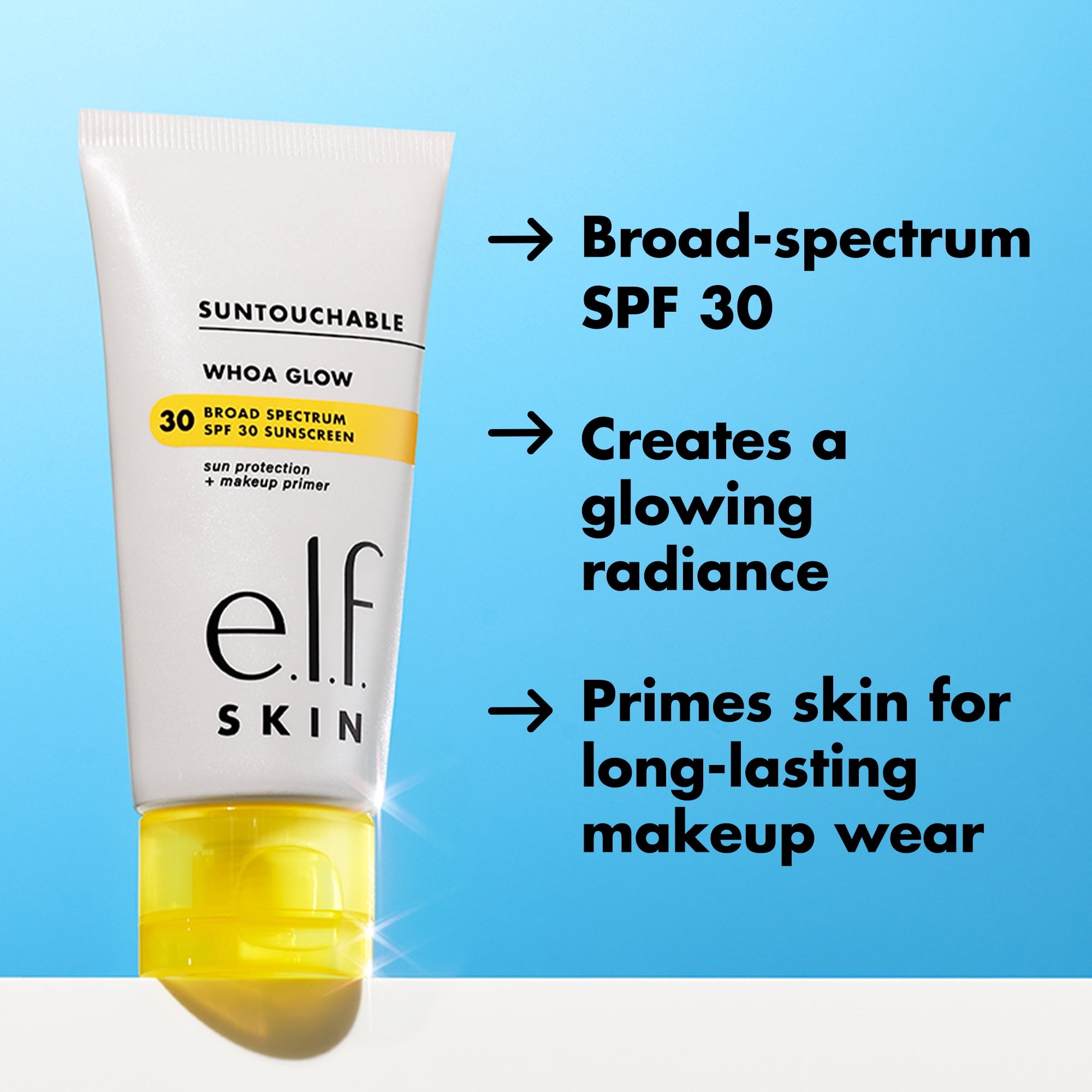 e.l.f. SKIN Suntouchable Whoa Glow SPF 30, Sunlight, 1.7 fl oz