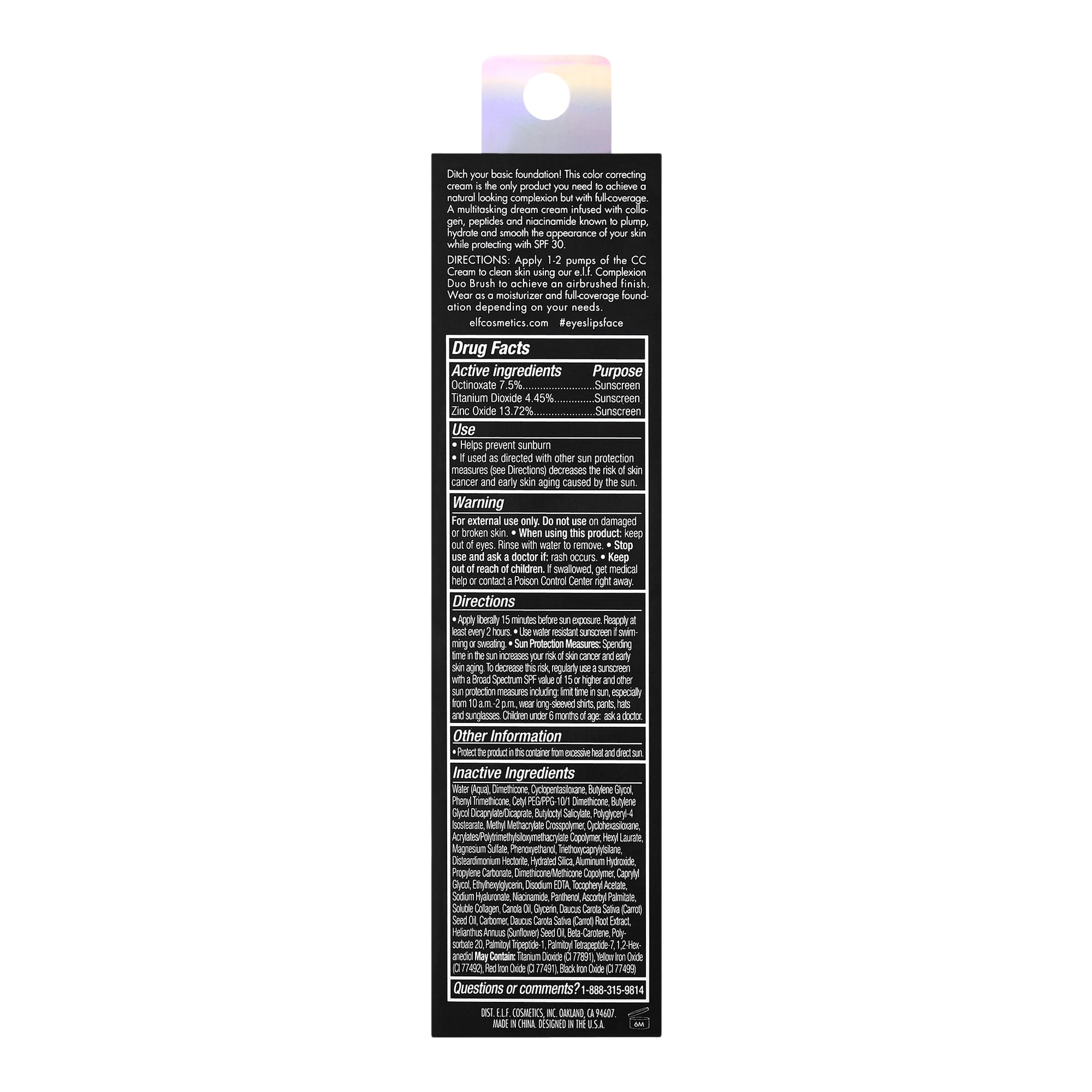 e.l.f. Camo CC Cream, Medium 310 C, 1 fl oz
