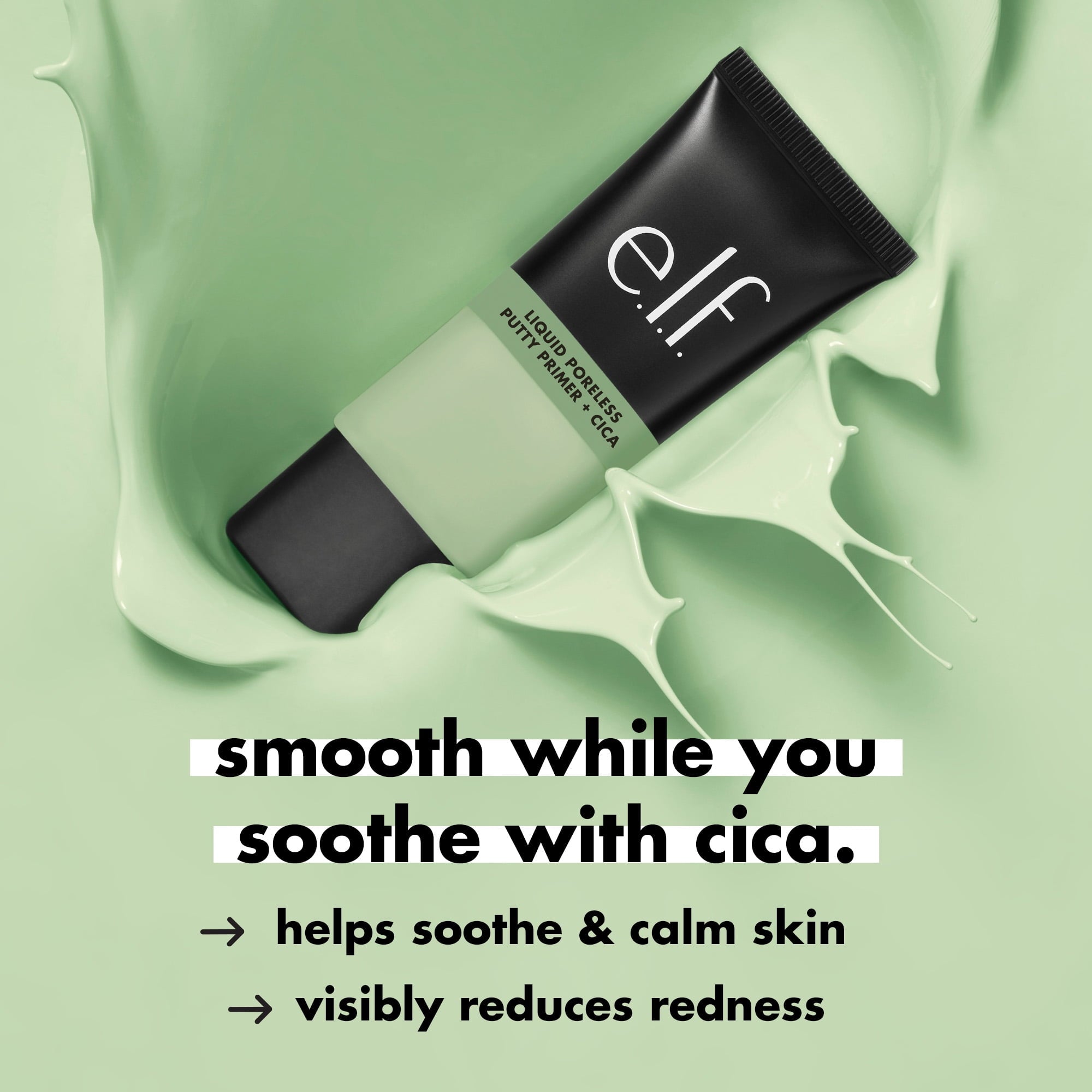 e.l.f. Liquid Poreless Putty Primer + Cica, 0.94 fl oz