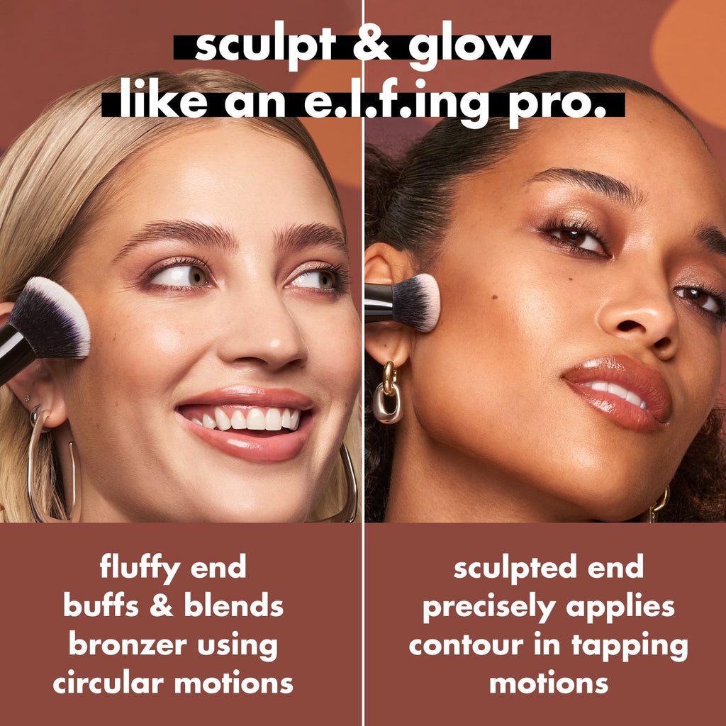 e.l.f. Liquid Bronzer & Contour Duo Makeup Brush