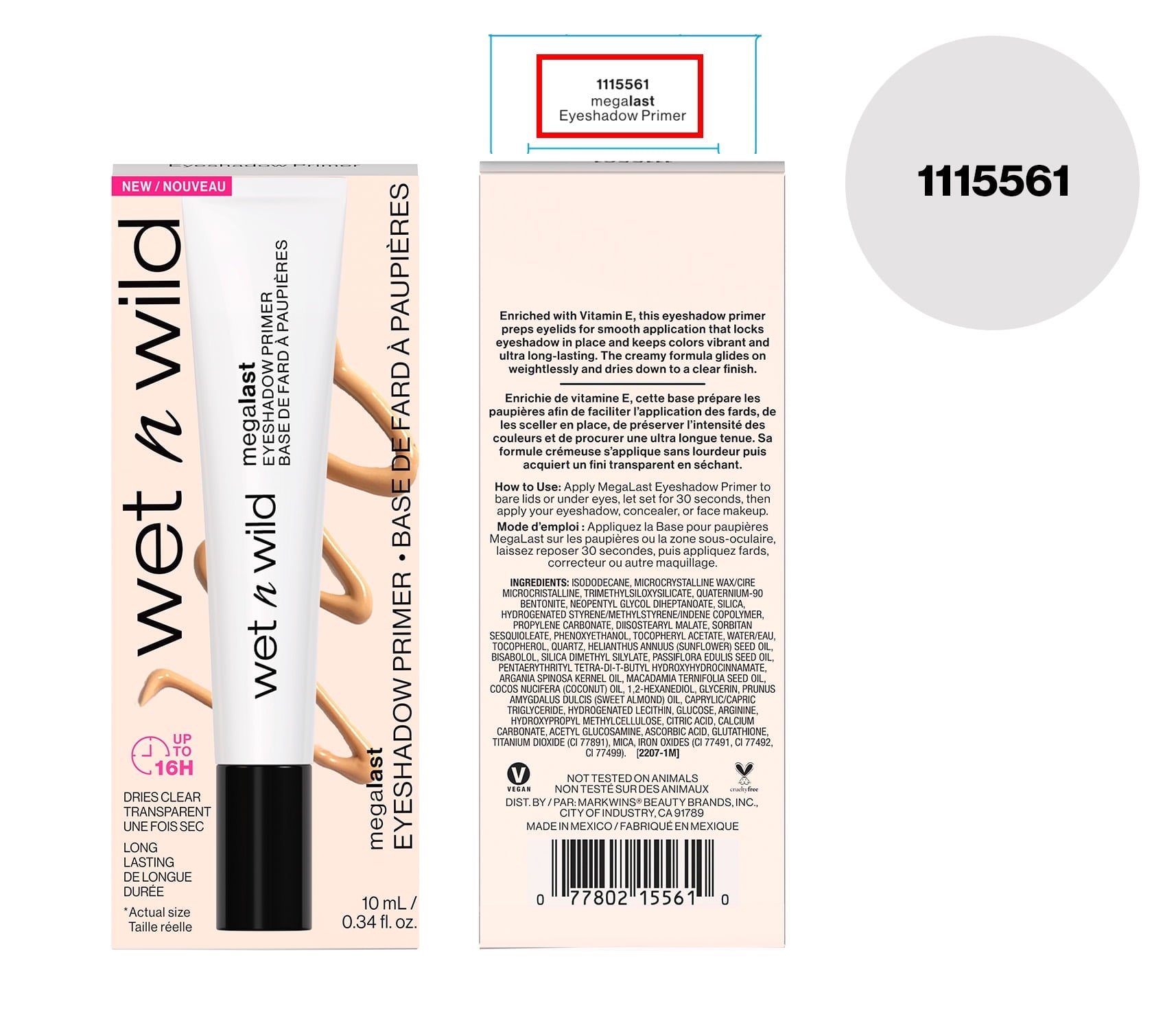 Wet n Wild Mega Last Eyeshadow Eye Primer - Clear