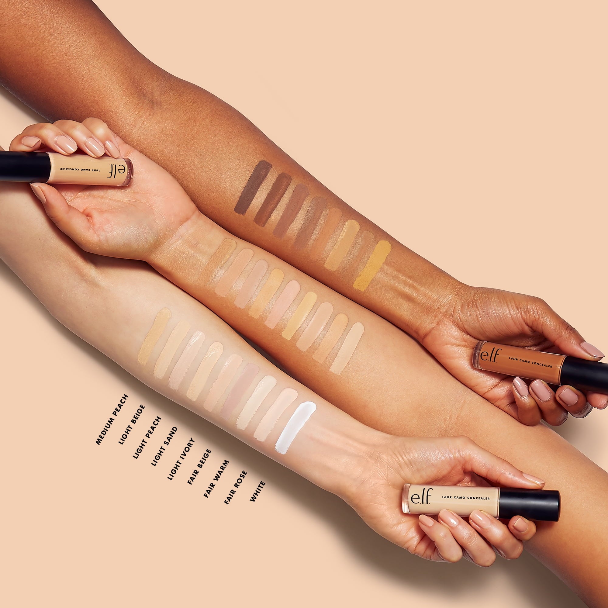 e.l.f. 16HR Camo Concealer, Fair Beige, 0.203 fl oz