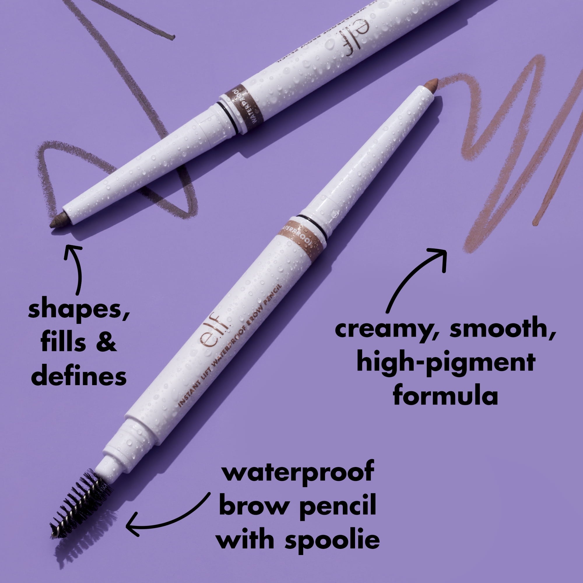 (3 pack) e.l.f. Instant Lift Waterproof Brow Pencil, Blonde, 0.008oz