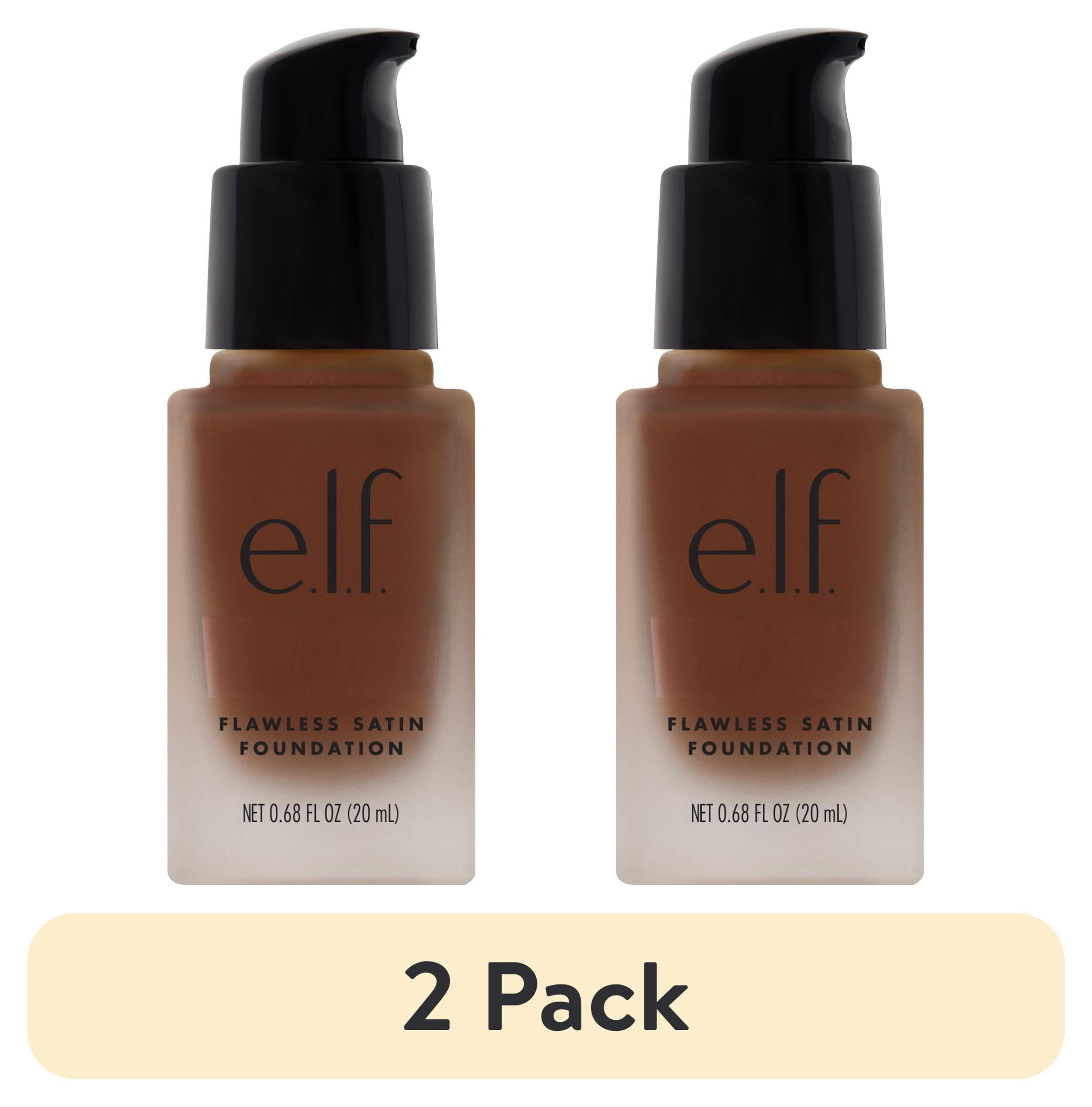 (2 pack) e.l.f. Flawless Satin Foundation, Espresso, 0.68 fl oz