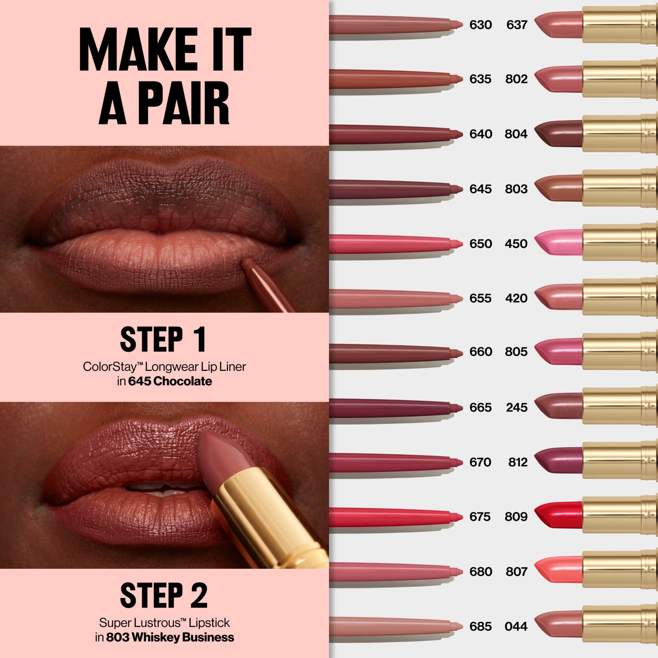 (3 pack) Revlon ColorStay Longwear Lip Liner Pencil, 635 Sienna, 0.01 oz
