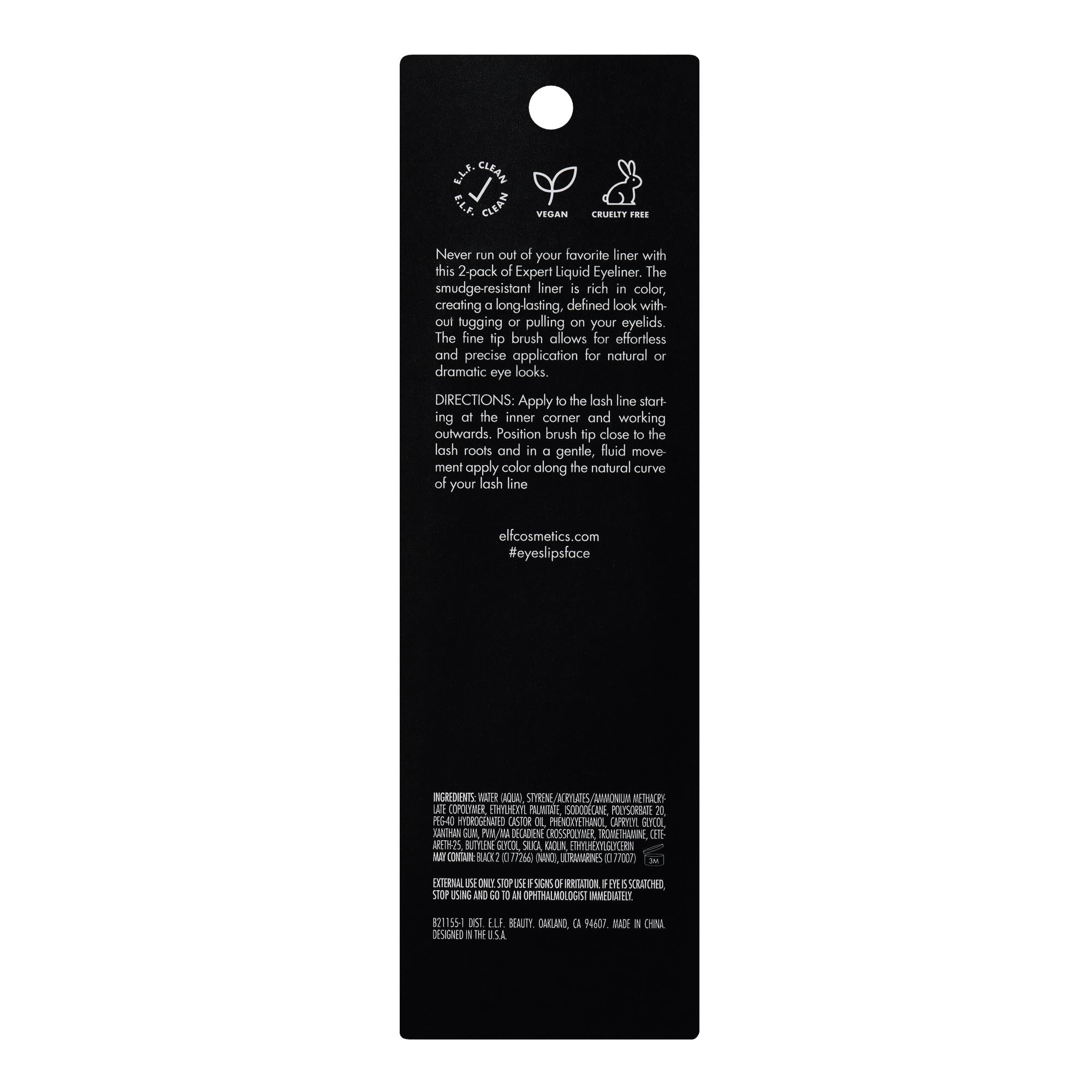 e.l.f. Expert Liquid Liner Set of 2, Jet Black
