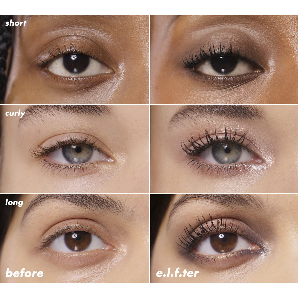 e.l.f. Incredi-Curl Curling & Volumizing Mascara, Brown, 0.32oz