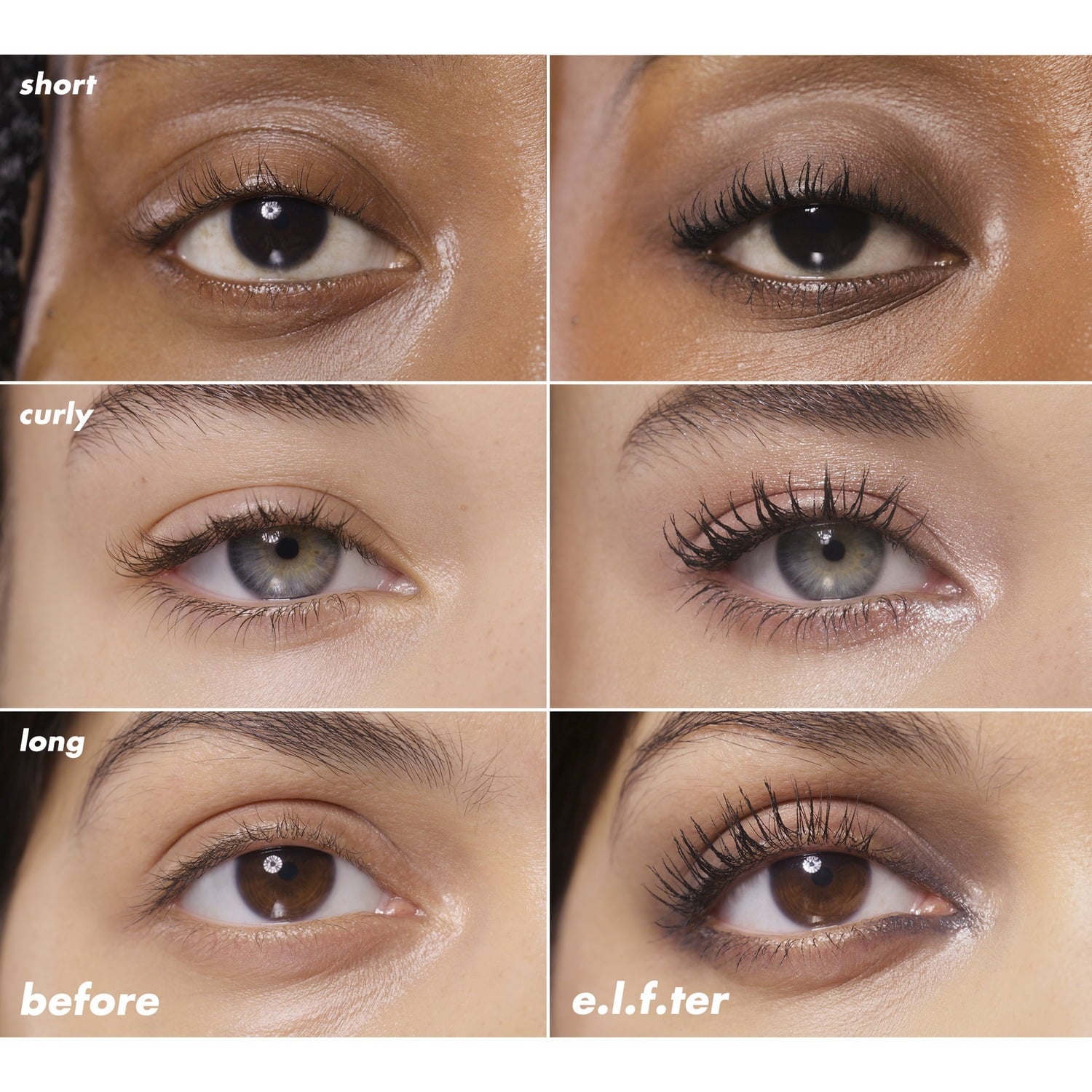 e.l.f. Incredi-Curl Curling & Volumizing Mascara, Brown, 0.32oz