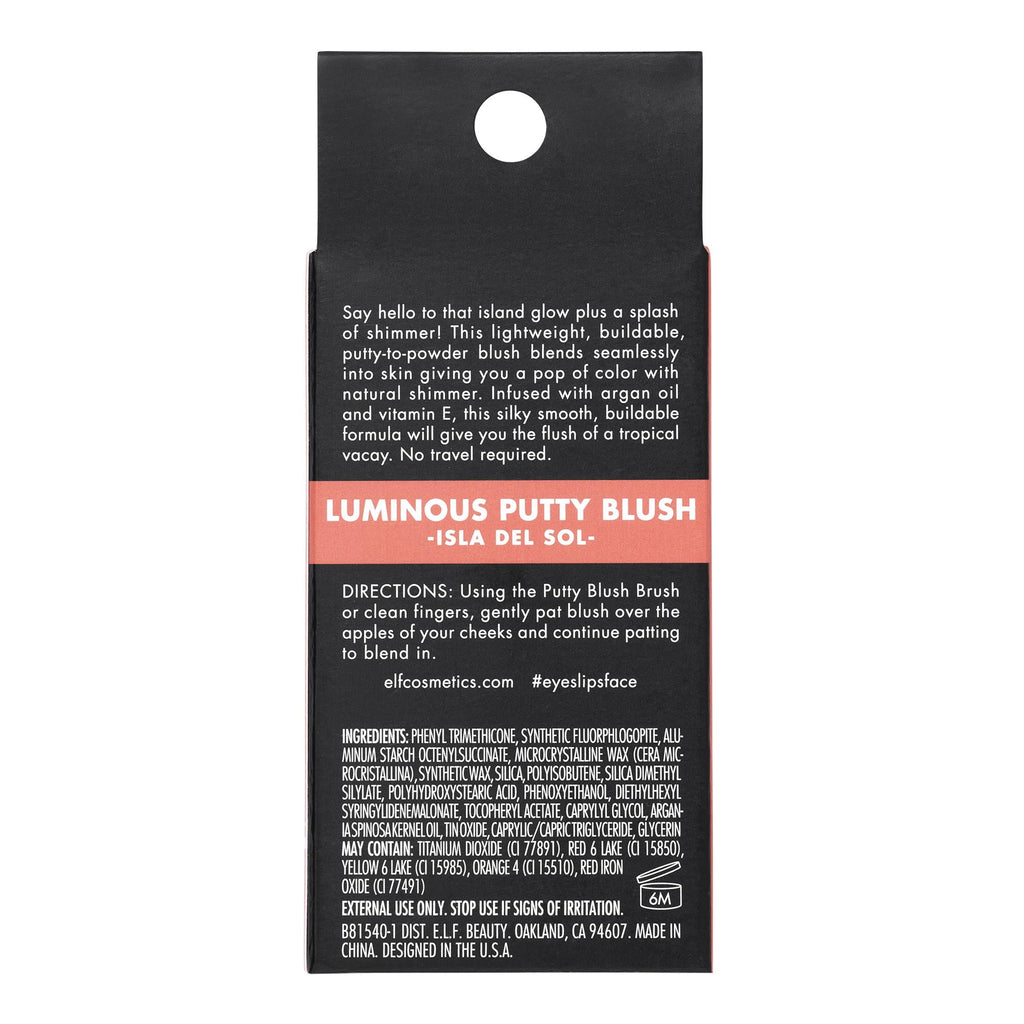 e.l.f. Luminous Putty Blush, Isla Del Sol, 0.35oz