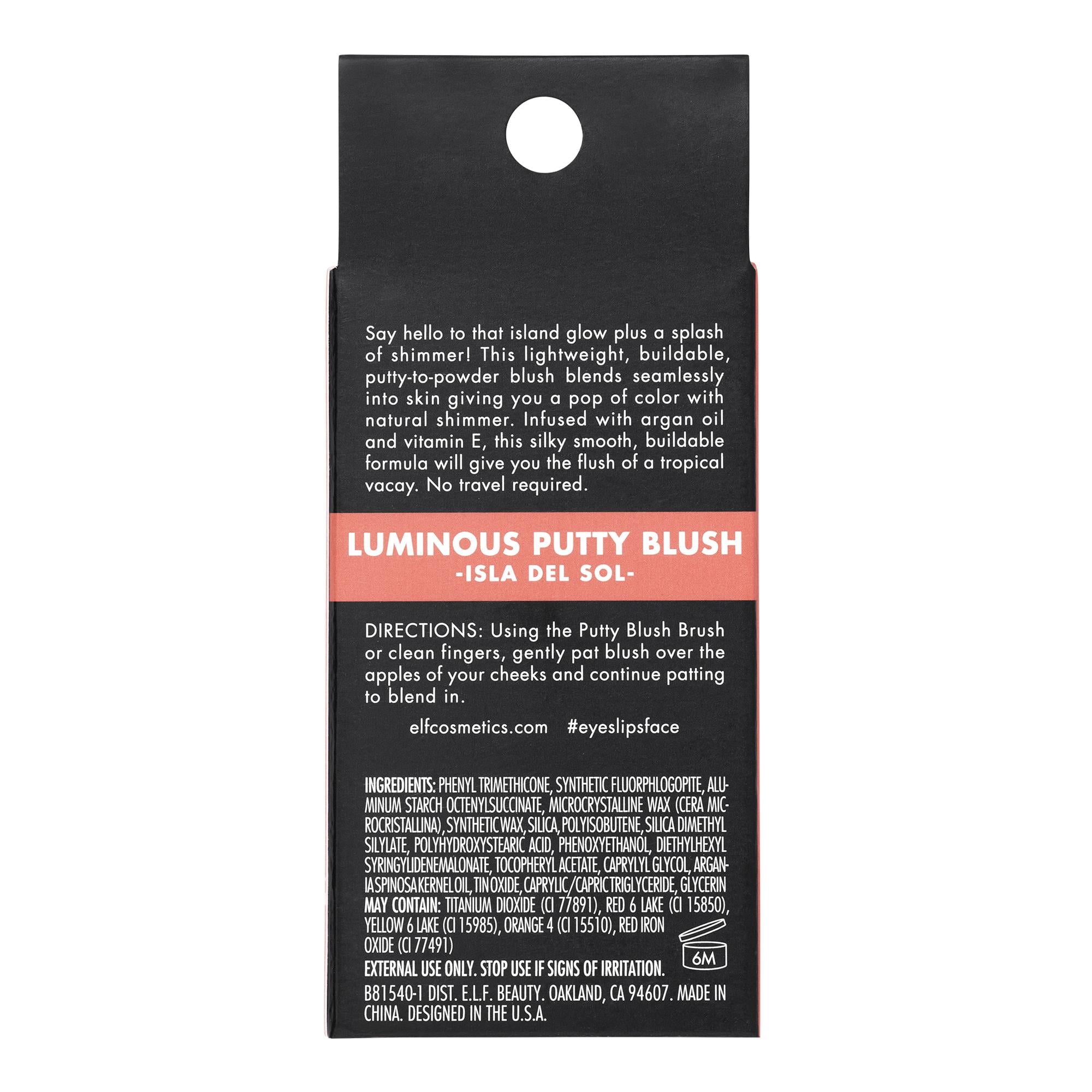 e.l.f. Luminous Putty Blush, Isla Del Sol, 0.35oz