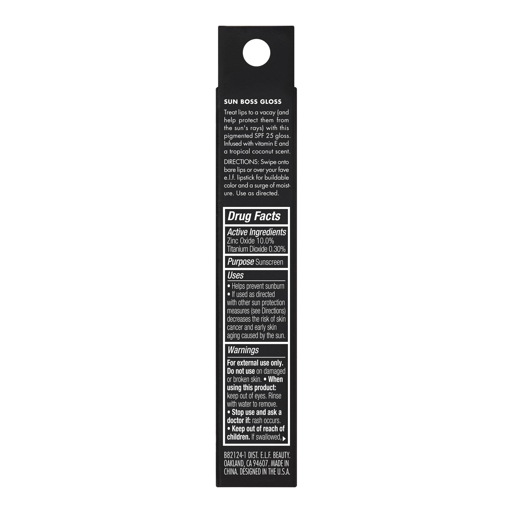 e.l.f. Sun Boss Gloss SPF 25, It's Your Mauve, 0.13 fl oz
