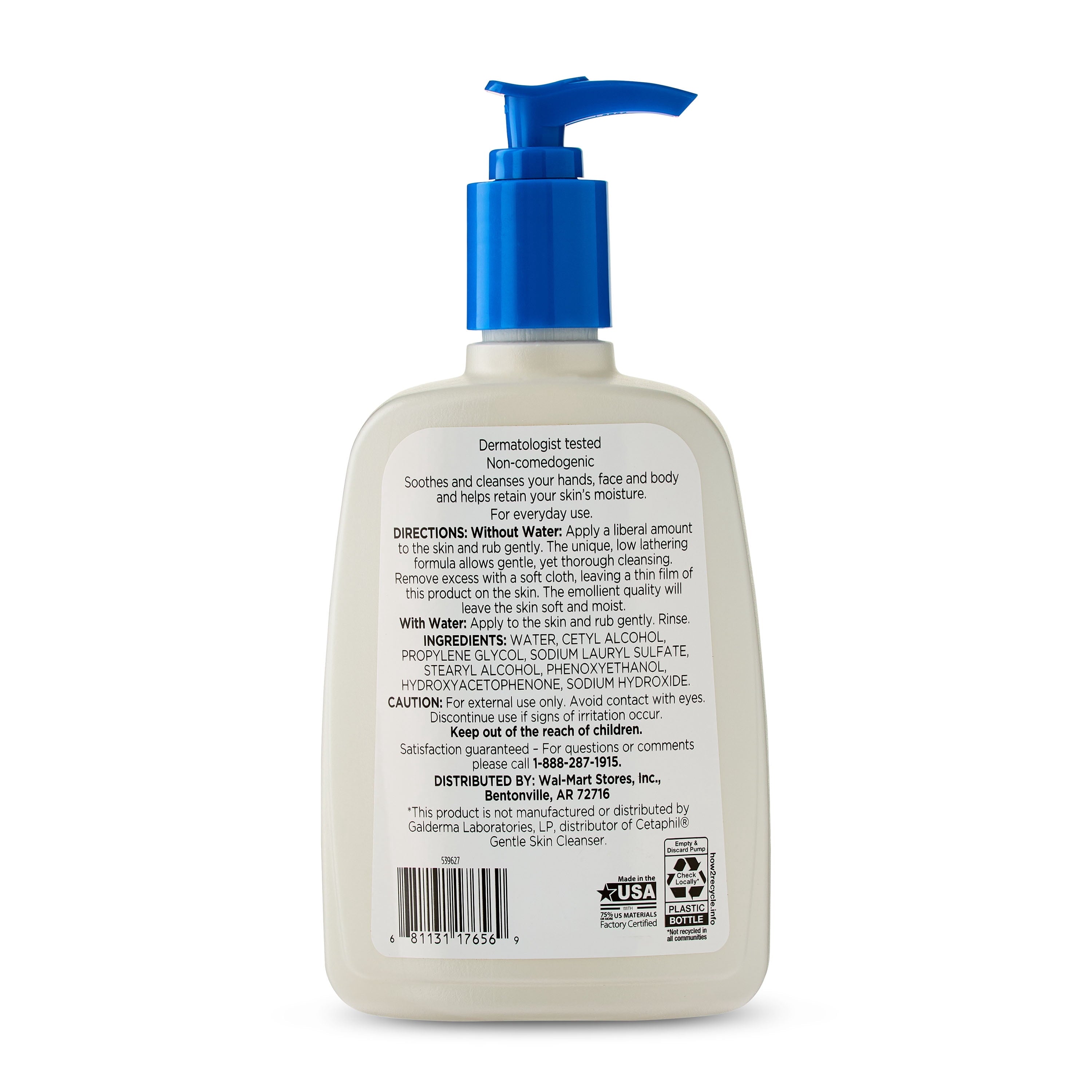 (3 pack) Equate Gentle Skin Cleanser for All Skin Types, 16 fl oz