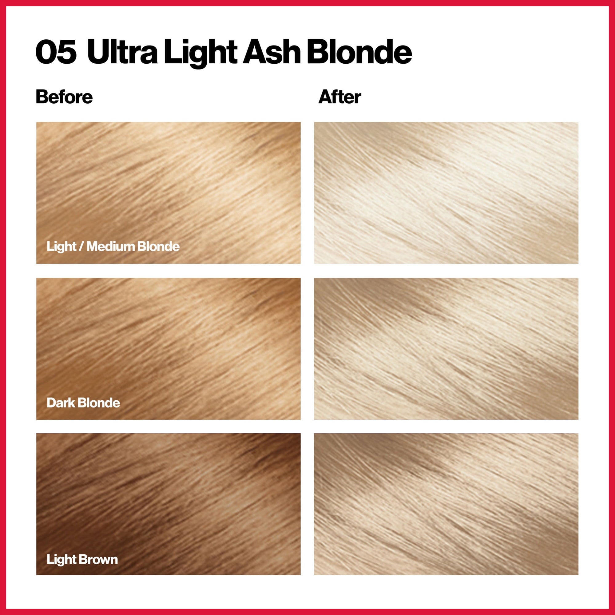 Revlon Colorsilk Beautiful Color Permanent Hair Color 3 Pack, 005 Ultra Light Ash Blonde, 3 Pack
