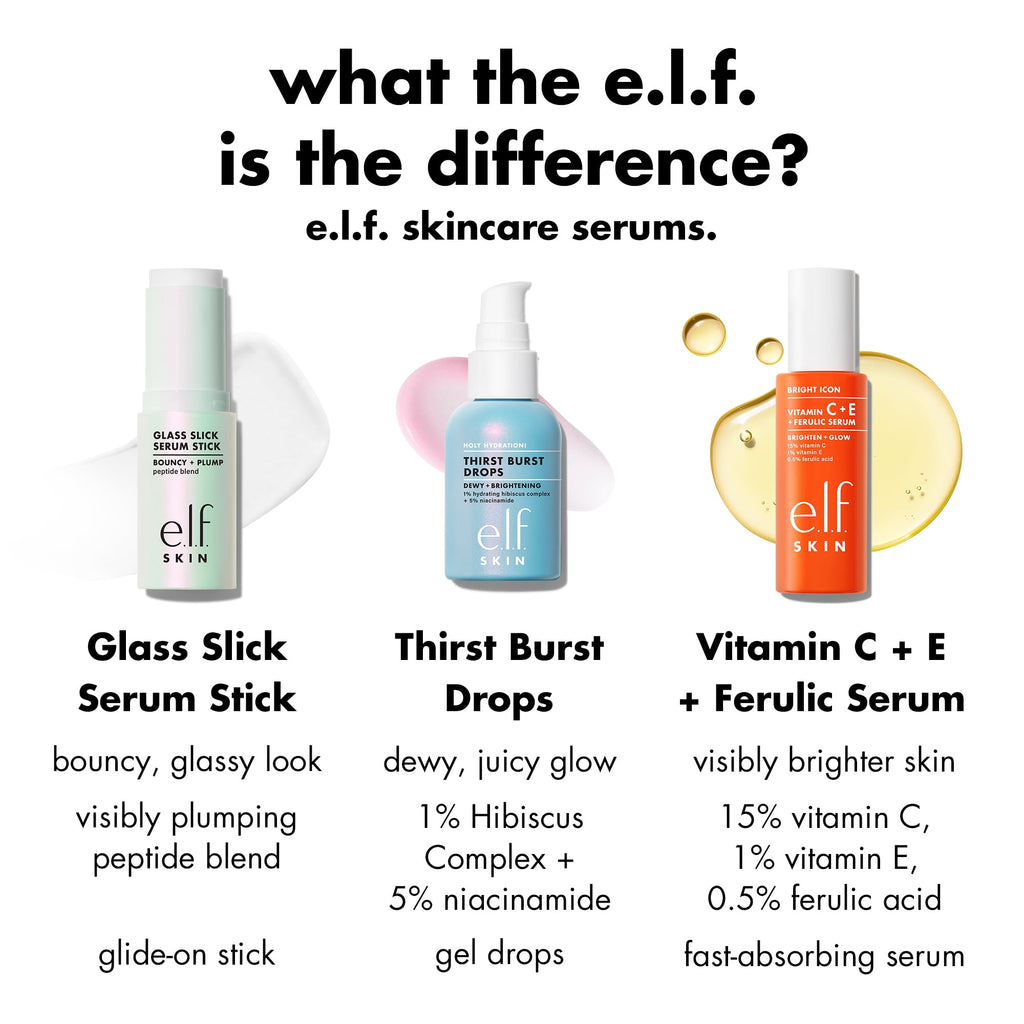 e.l.f. SKIN Glass Slick Serum Stick, 0.63  oz