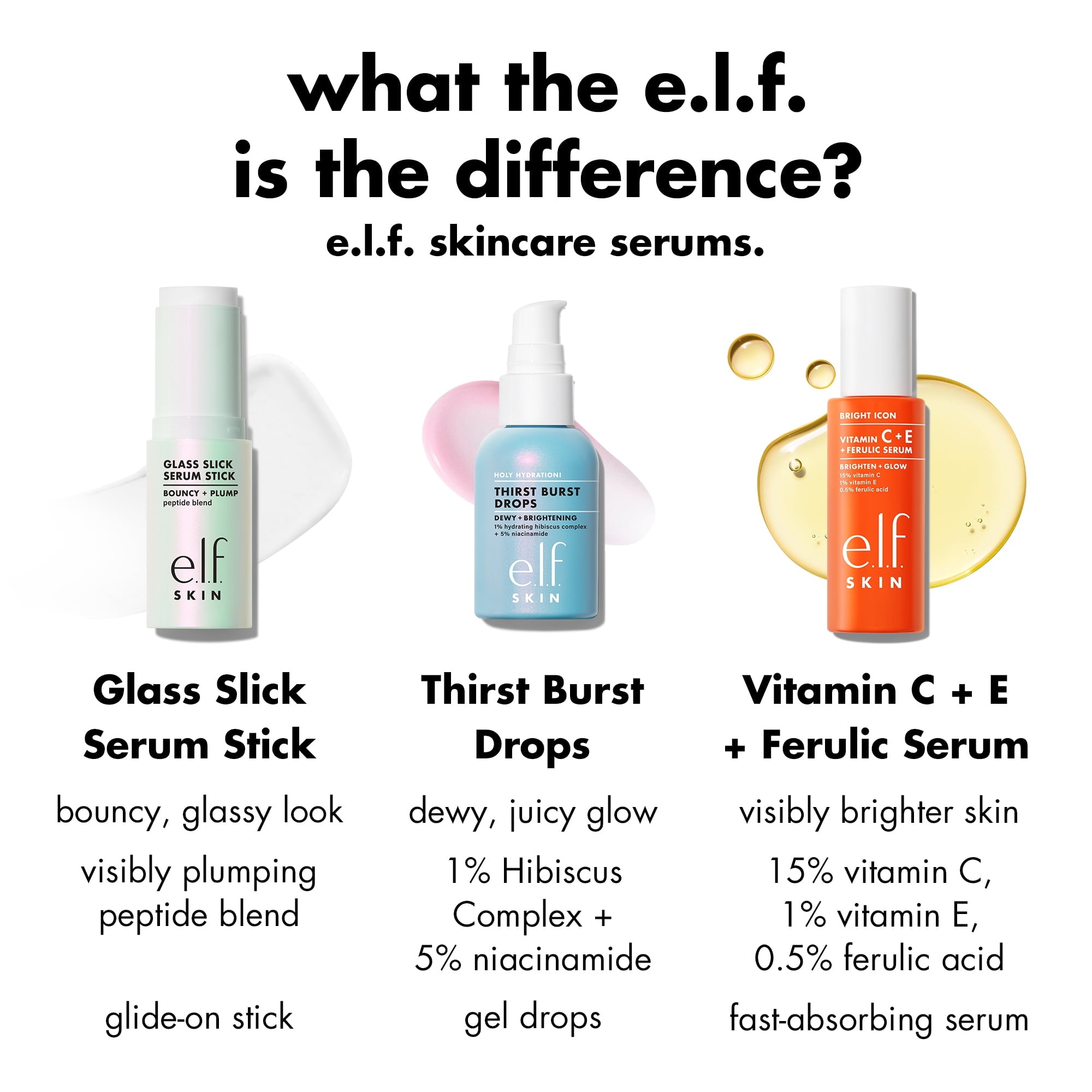 e.l.f. SKIN Glass Slick Serum Stick, 0.63  oz