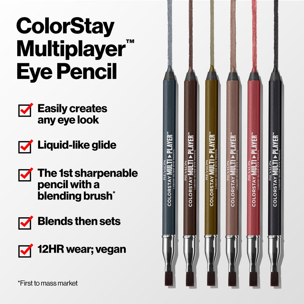 Revlon ColorStay Multiplayer Liquid-Glide Eye Pencil, Waterproof Eye Liner, 402 High Stakes, 0.03 oz
