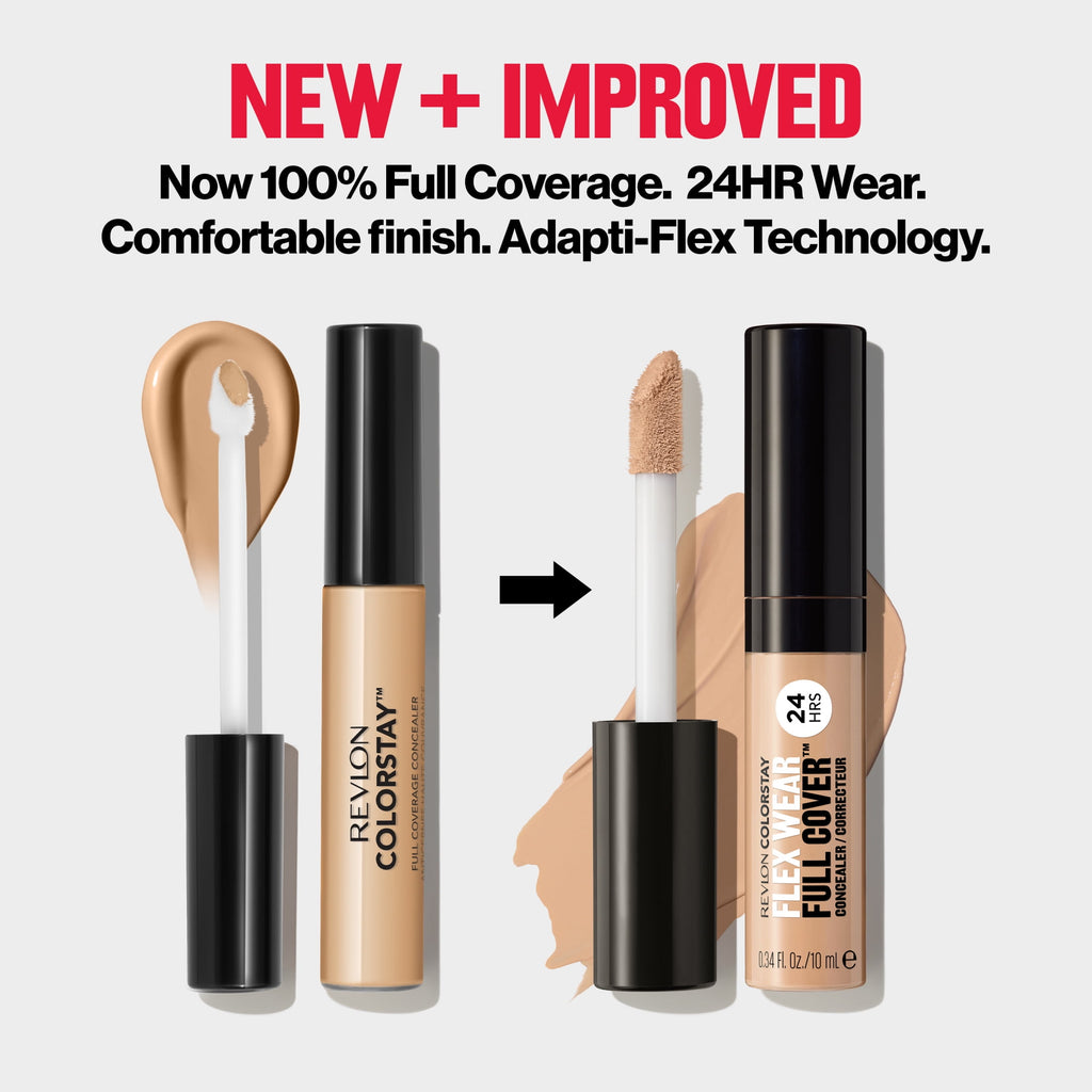 Revlon ColorStay Flex Wear Concealer, Full Coverage, 24HR Wear, 078 Truffle, 0.34 fl oz