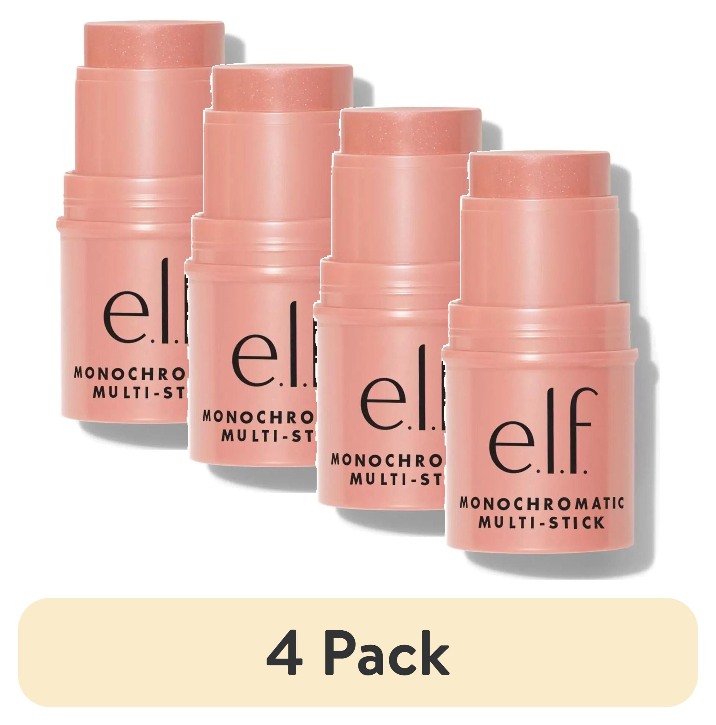 (4 pack) e.l.f. Monochromatic Multi-Stick, Glistening Peach, 0.155oz