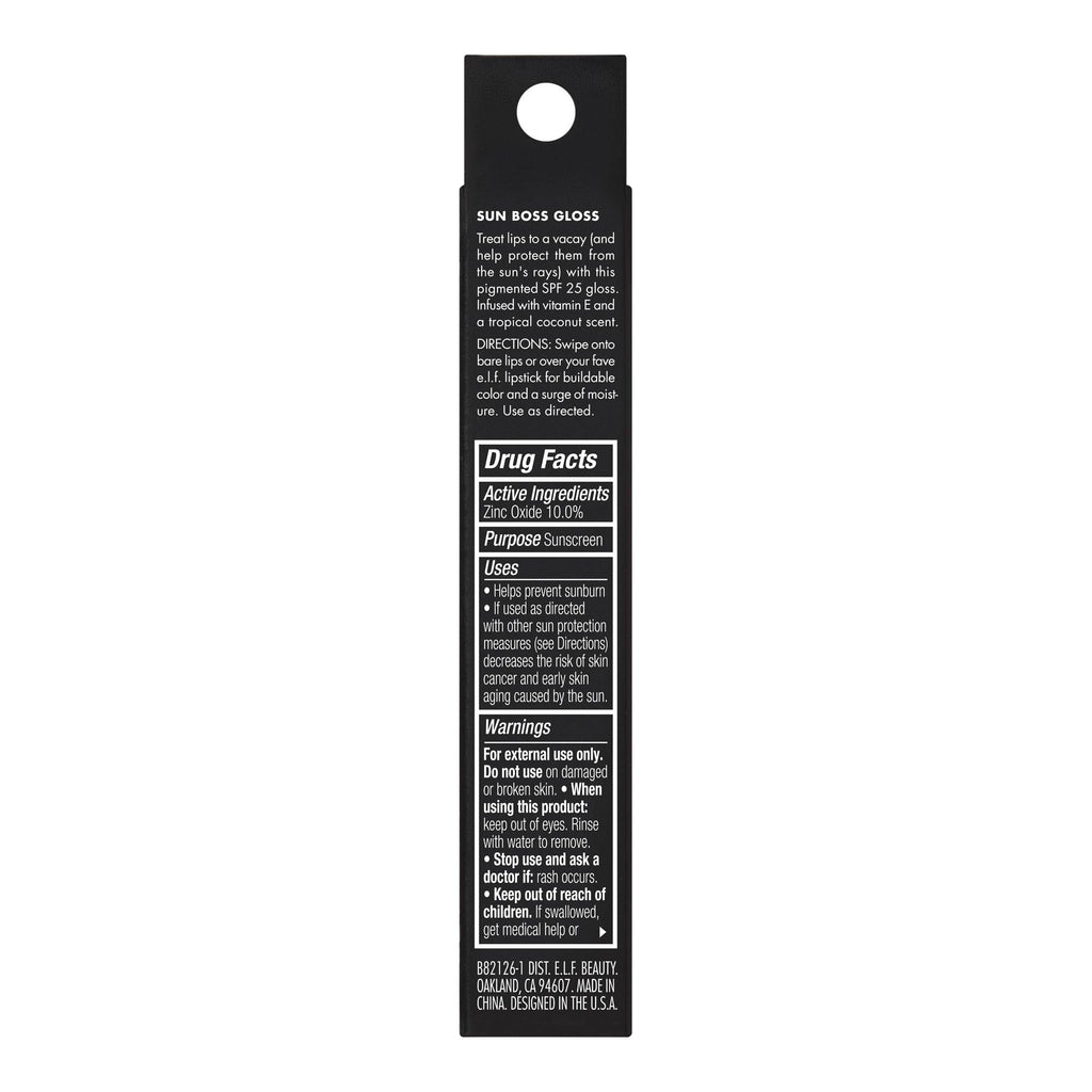 e.l.f. Sun Boss Gloss SPF 25, Pink-Me Girl, 0.13 fl oz