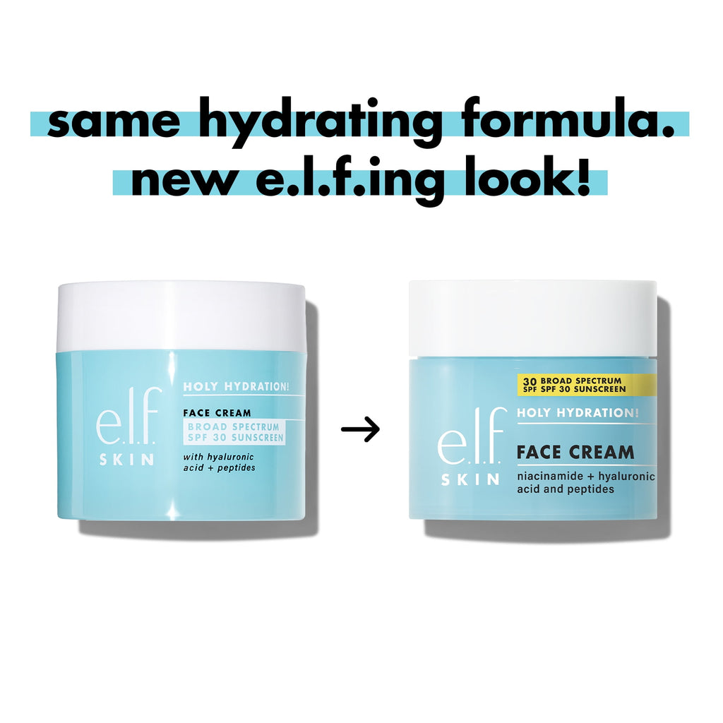 e.l.f. SKIN Holy Hydration! Face Cream Broad Spectrum SPF 30 Sunscreen, 1.7oz
