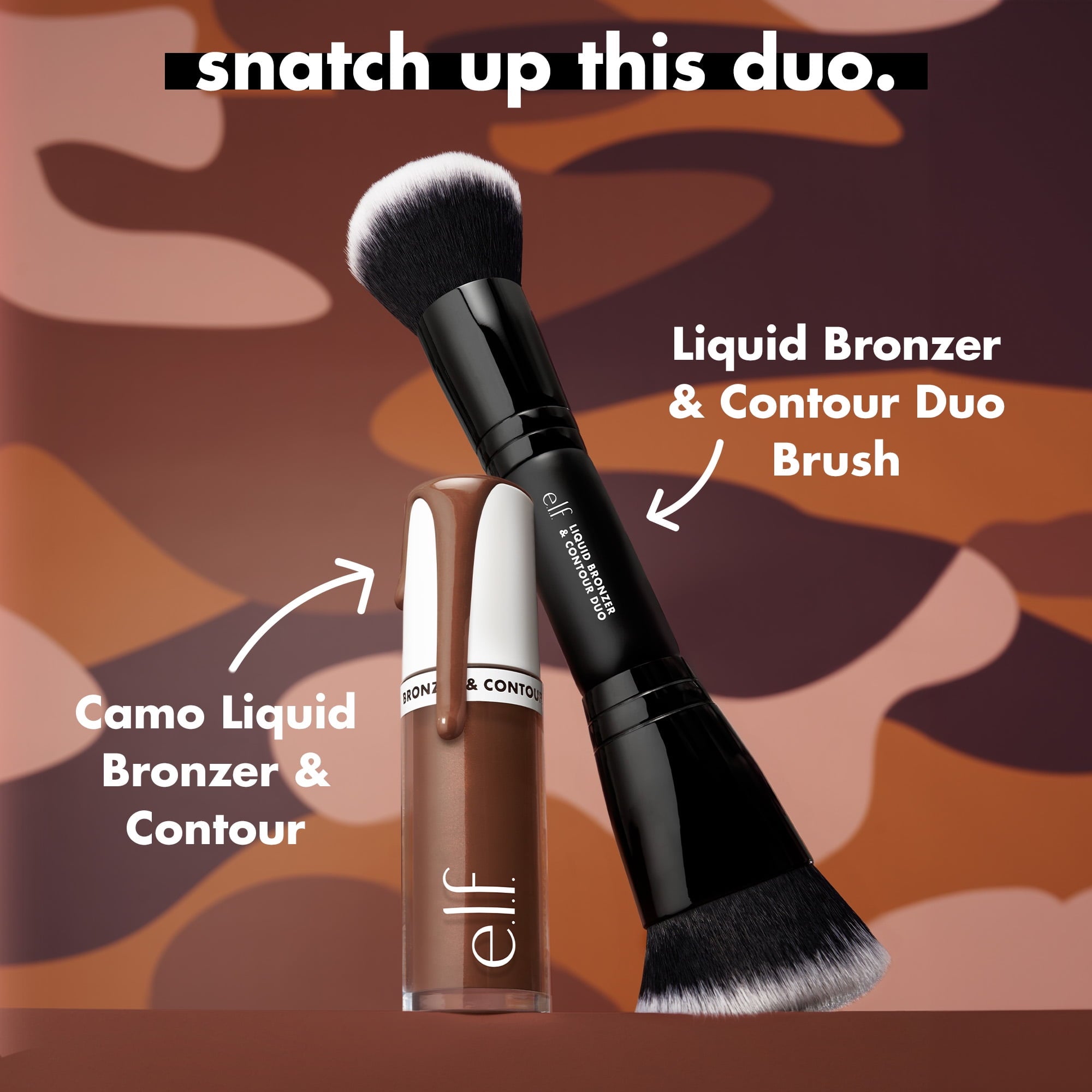 e.l.f. Liquid Bronzer & Contour Duo Makeup Brush