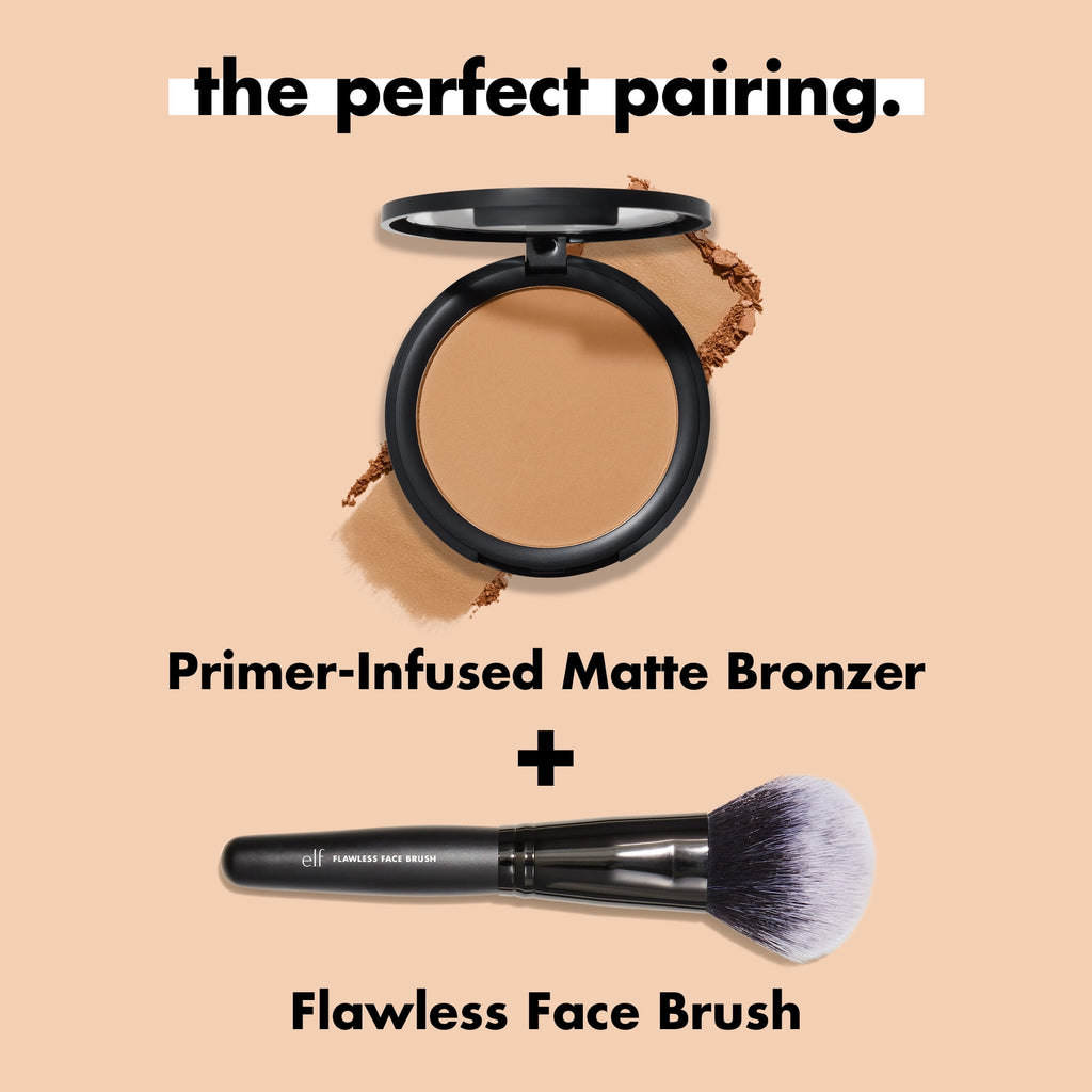 e.l.f. Primer-Infused Matte Bronzer, Tan O'Clock, 0.35oz