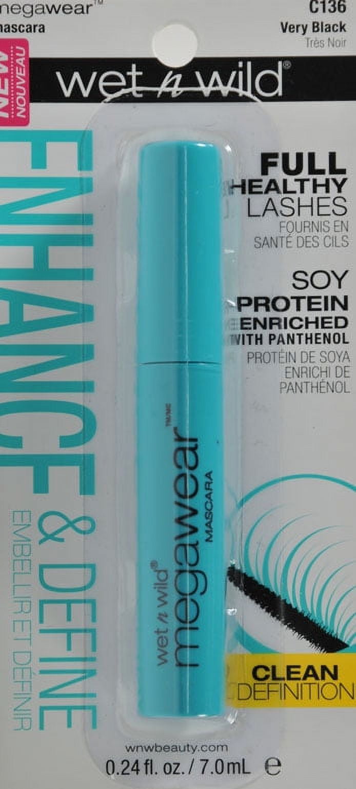 Wet n Wild MegaWear Waterproof Mascara, Very Black, 0.21 fl oz