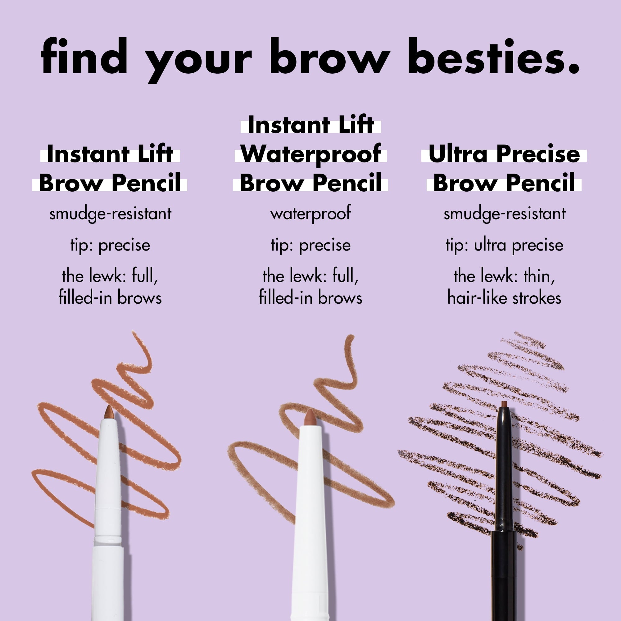 (3 pack) e.l.f. Instant Lift Waterproof Brow Pencil, Blonde, 0.008oz
