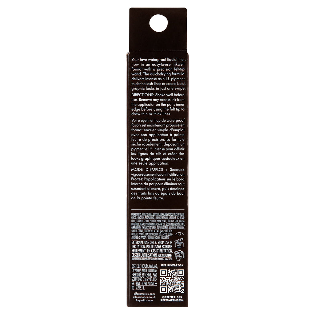 e.l.f. H2O Proof Inkwell Eyeliner, Sugarplum, 0.11 fl oz