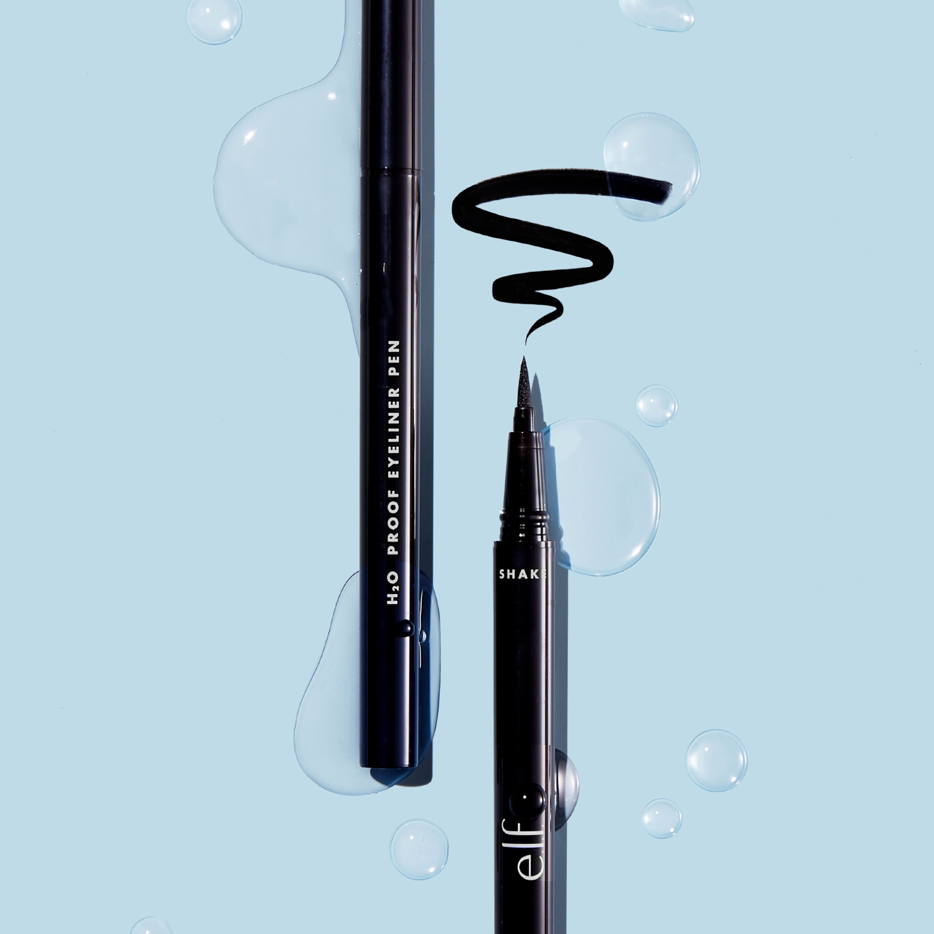 e.l.f. H2O Proof Waterproof Eyeliner Pen, Jet Black 81109, 0.02 fl oz