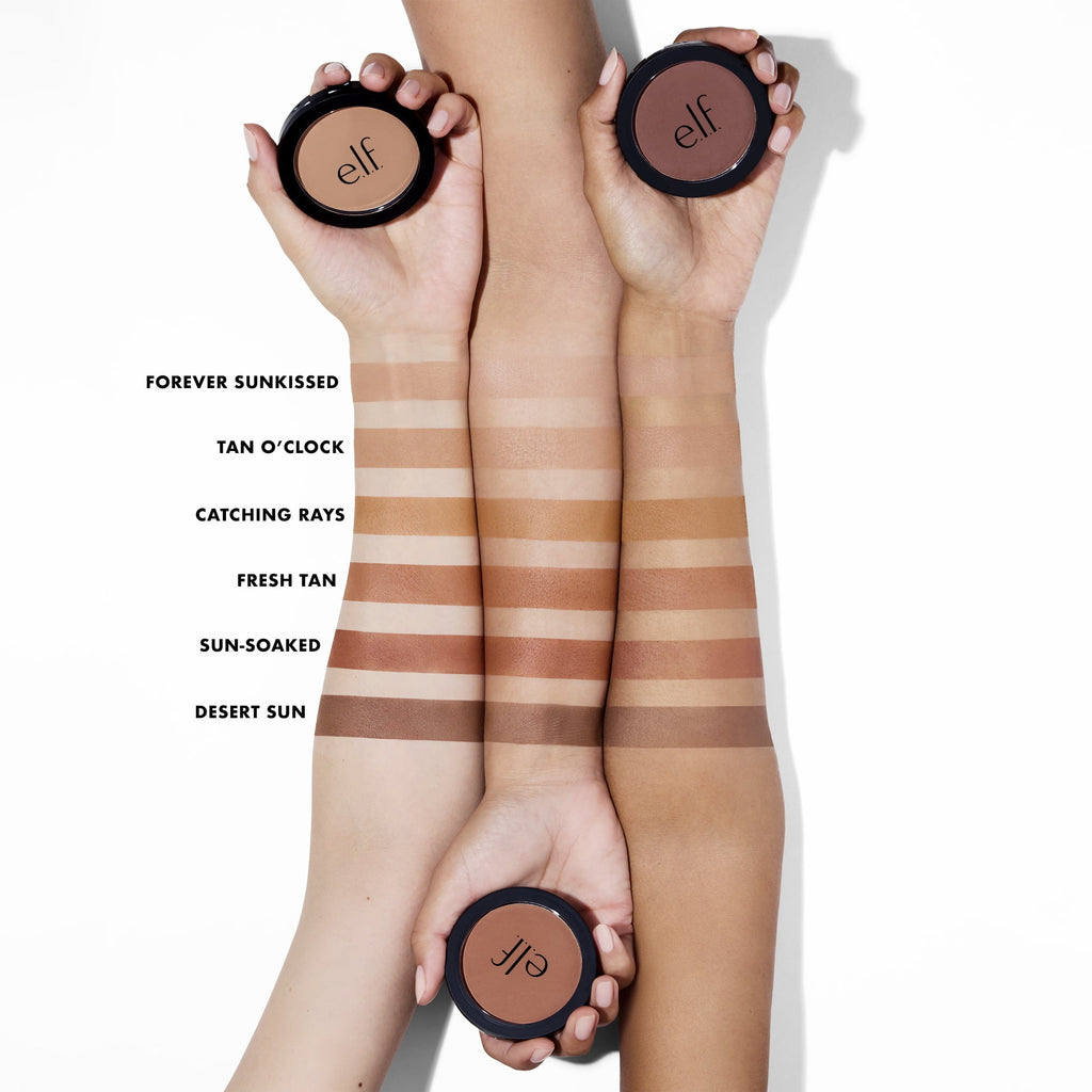 e.l.f. Primer-Infused Matte Bronzer, Catching Rays, 0.35oz