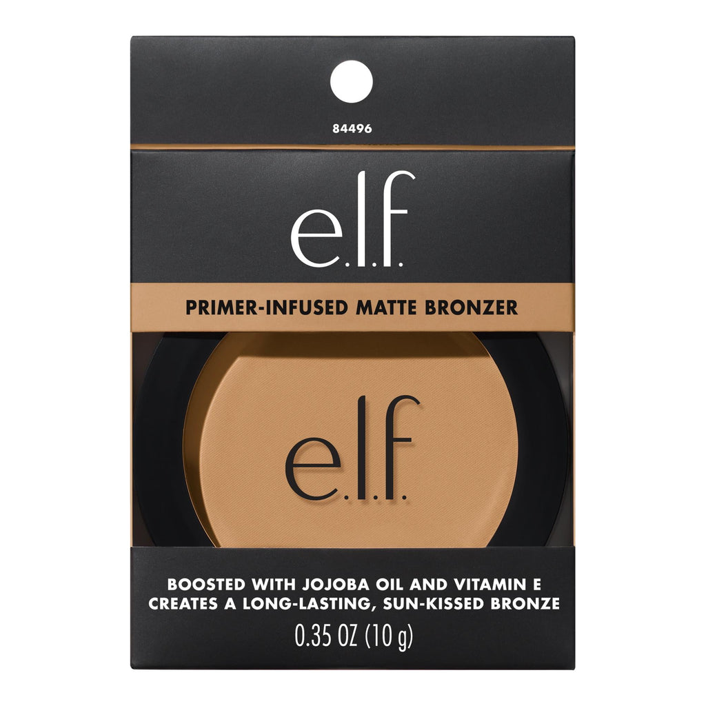 e.l.f. Primer-Infused Matte Bronzer, Tan O'Clock, 0.35oz