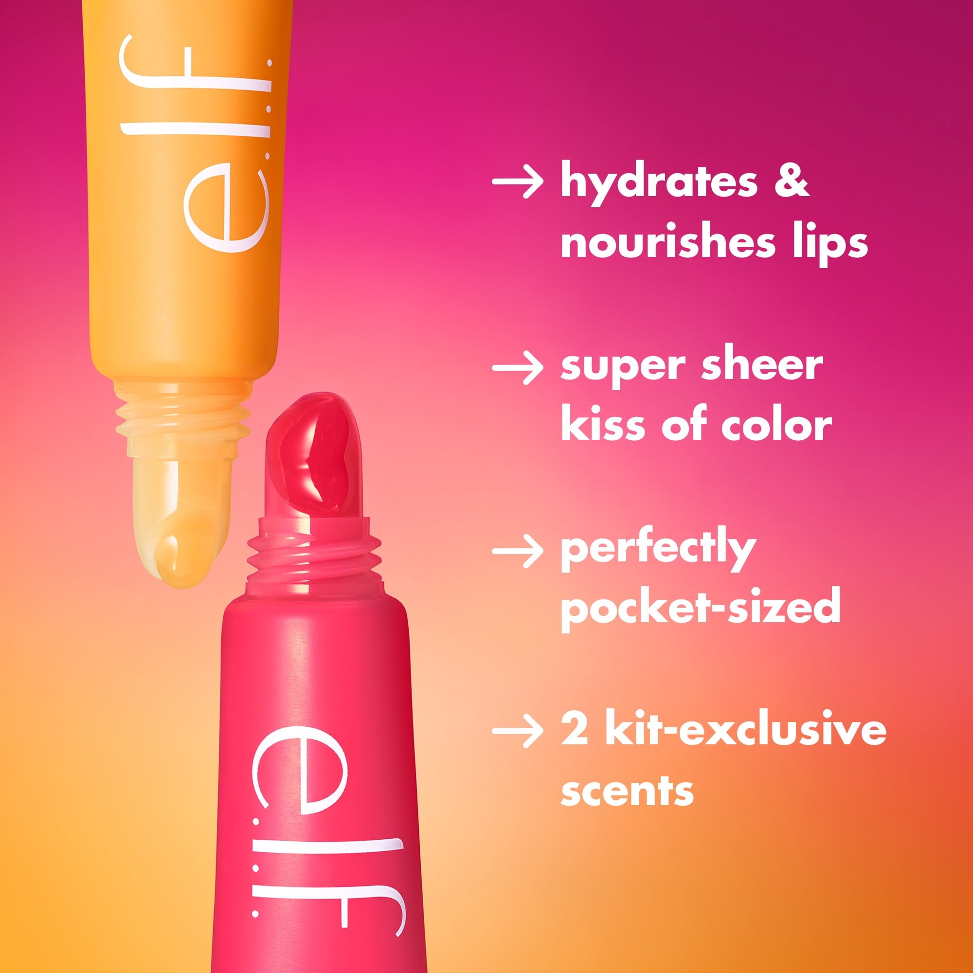 e.l.f. Squeeze Me More Lip Balm Duo, Mango & Watermelon 0.42oz