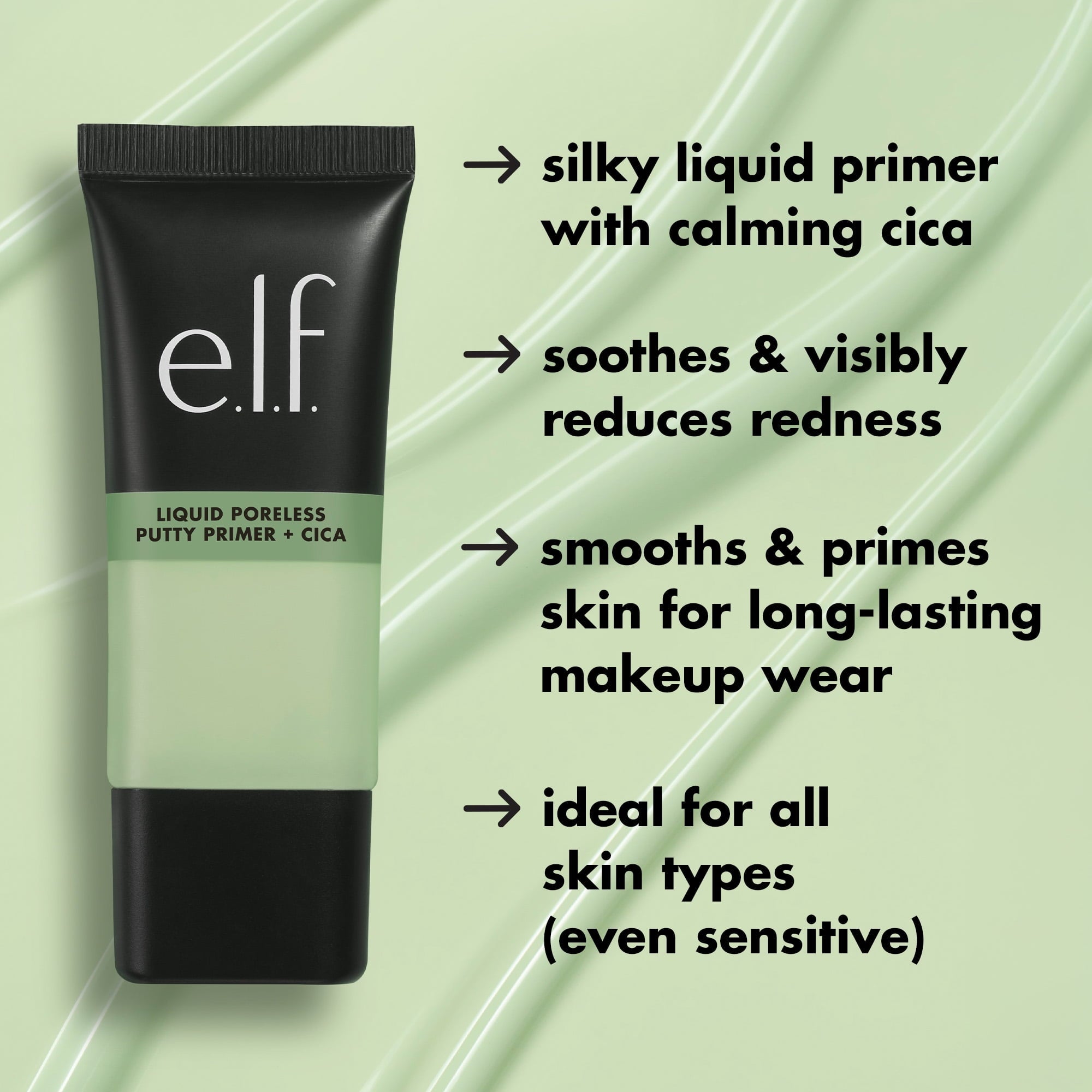 e.l.f. Liquid Poreless Putty Primer + Cica, 0.94 fl oz