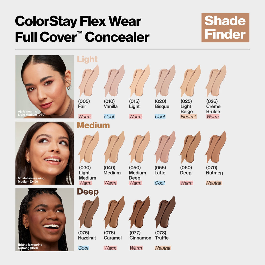 Revlon ColorStay Flex Wear Concealer, Full Coverage, 24HR Wear, 078 Truffle, 0.34 fl oz