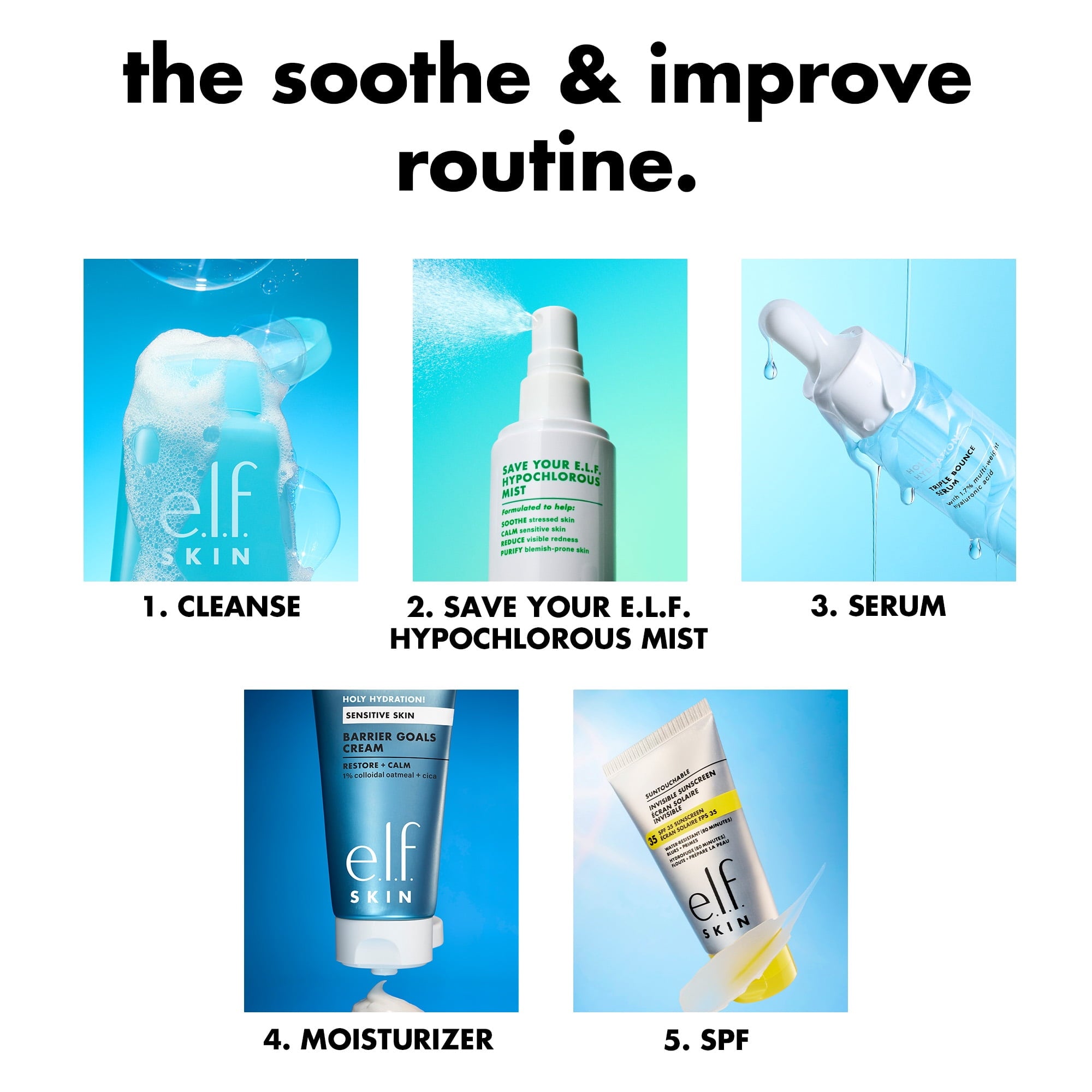 e.l.f. SKIN Save Your E.L.F. Hypochlorous Mist, 3.38 fl. Oz