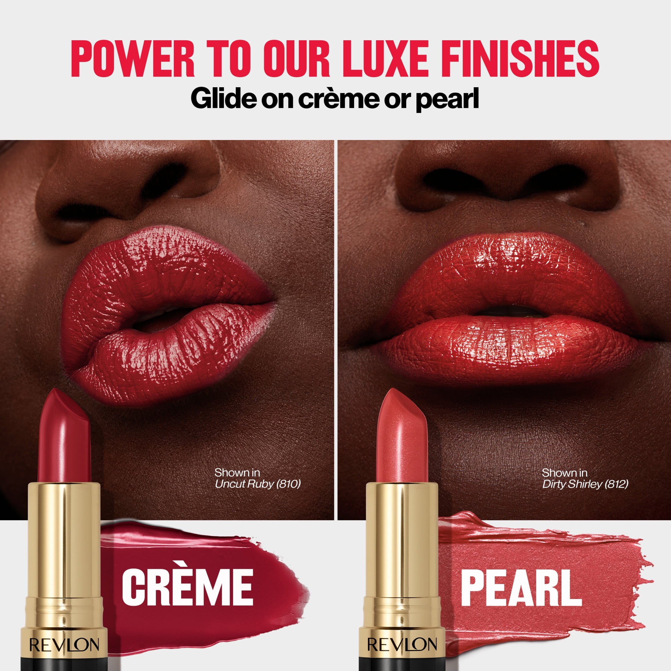 Revlon Super Lustrous Pearl Lipstick, Creamy Formula, 801 After Glow, 0.15 oz