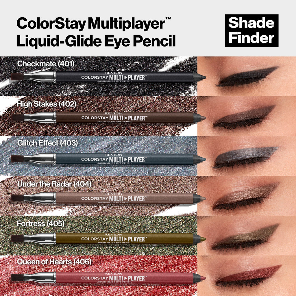 Revlon ColorStay Multiplayer Liquid-Glide Eye Pencil, Waterproof Eye Liner, 402 High Stakes, 0.03 oz
