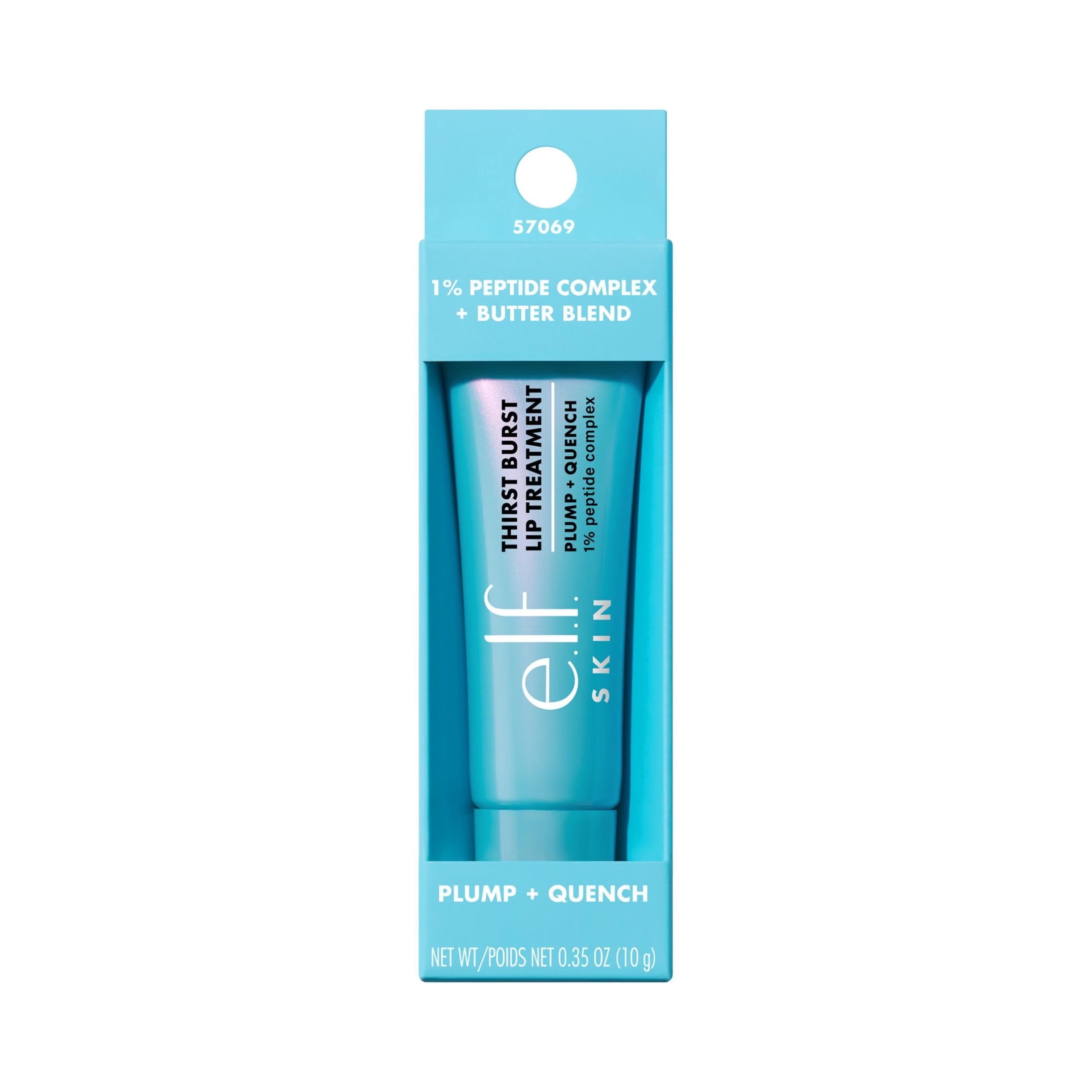 e.l.f. SKIN Thirst Burst Lip Treatment, Sheer Blue Hibiscus, 0.35 oz