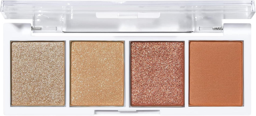 e.l.f. Cosmetics Bite-Size Eyeshadow, 4 Ultra-Pigmented Matte & Shimmer Shades, Creamy & Blendable Powder Formulas, Orange Dreamsicle, 0.12 Oz