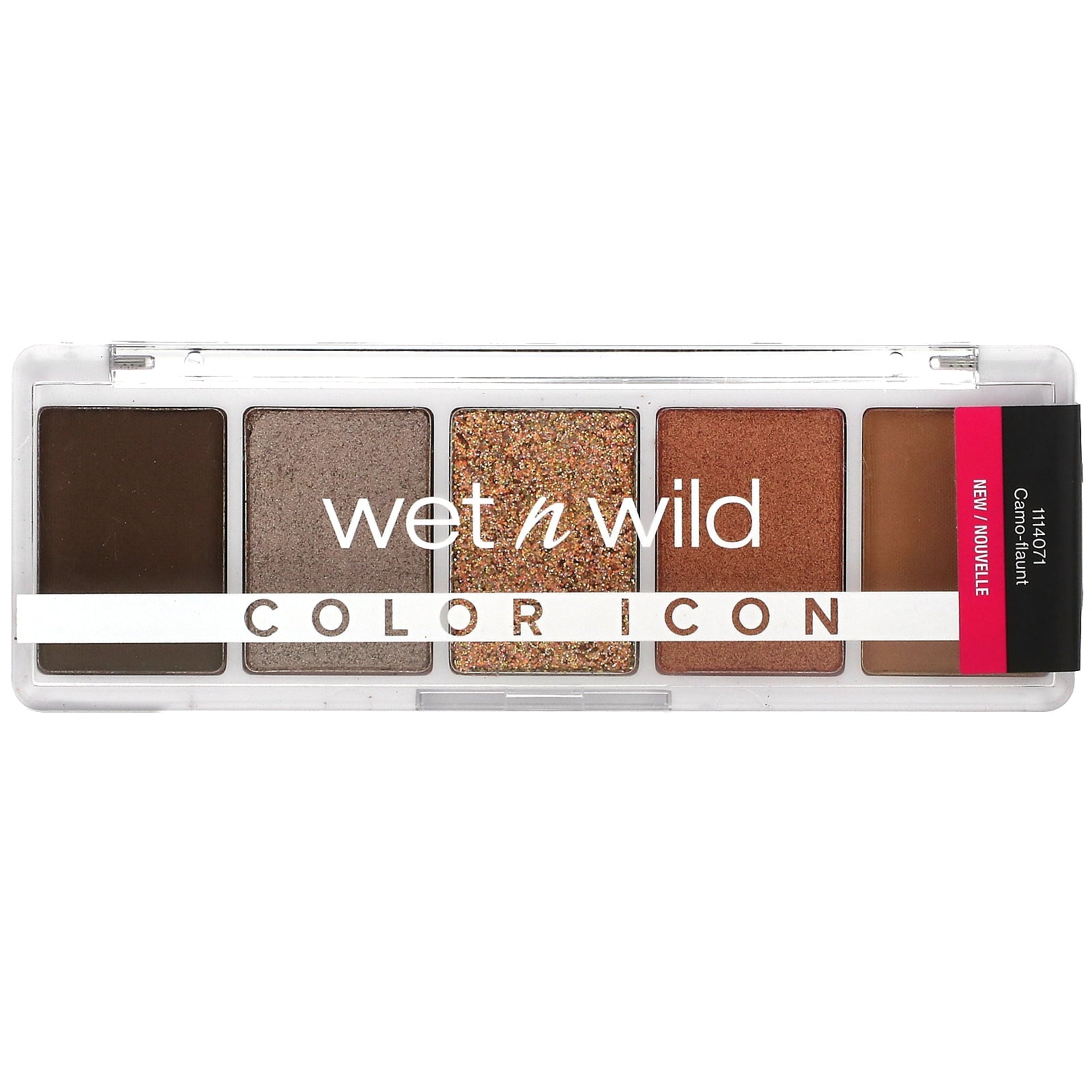 (3 pack) Wet n Wild Color Icon 5 Pan Eye & Face Makeup Palette, Eyeshadow Palette, Camo-Flaunt