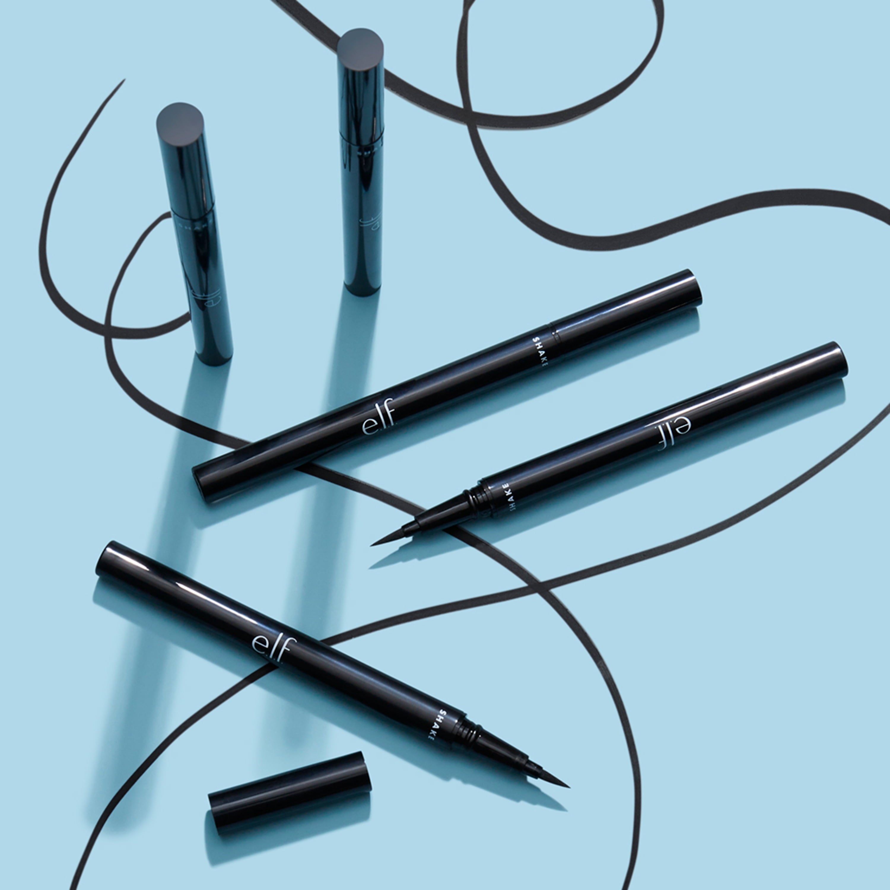 e.l.f. H2O Proof Waterproof Eyeliner Pen, Jet Black 81109, 0.02 fl oz