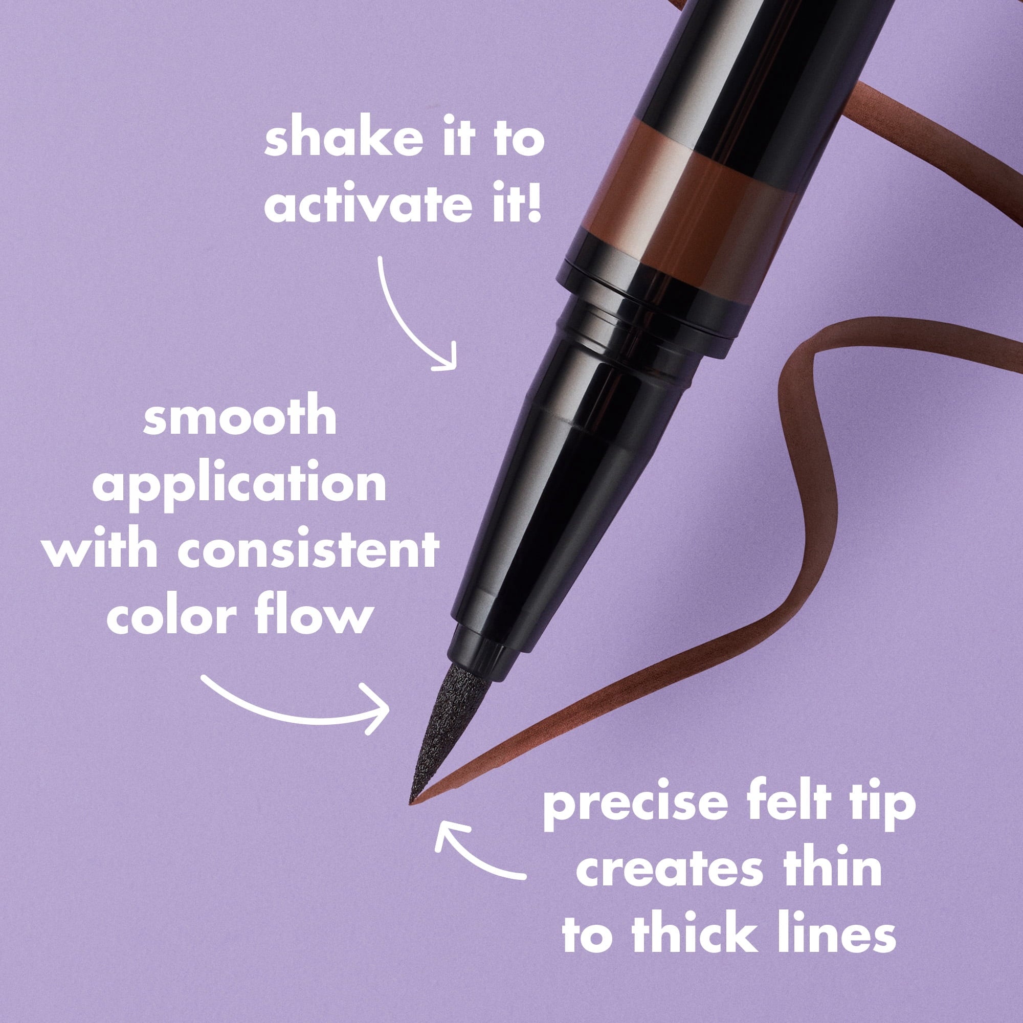e.l.f. H2O Proof Waterproof Eyeliner Pen, Jet Black 81109, 0.02 fl oz