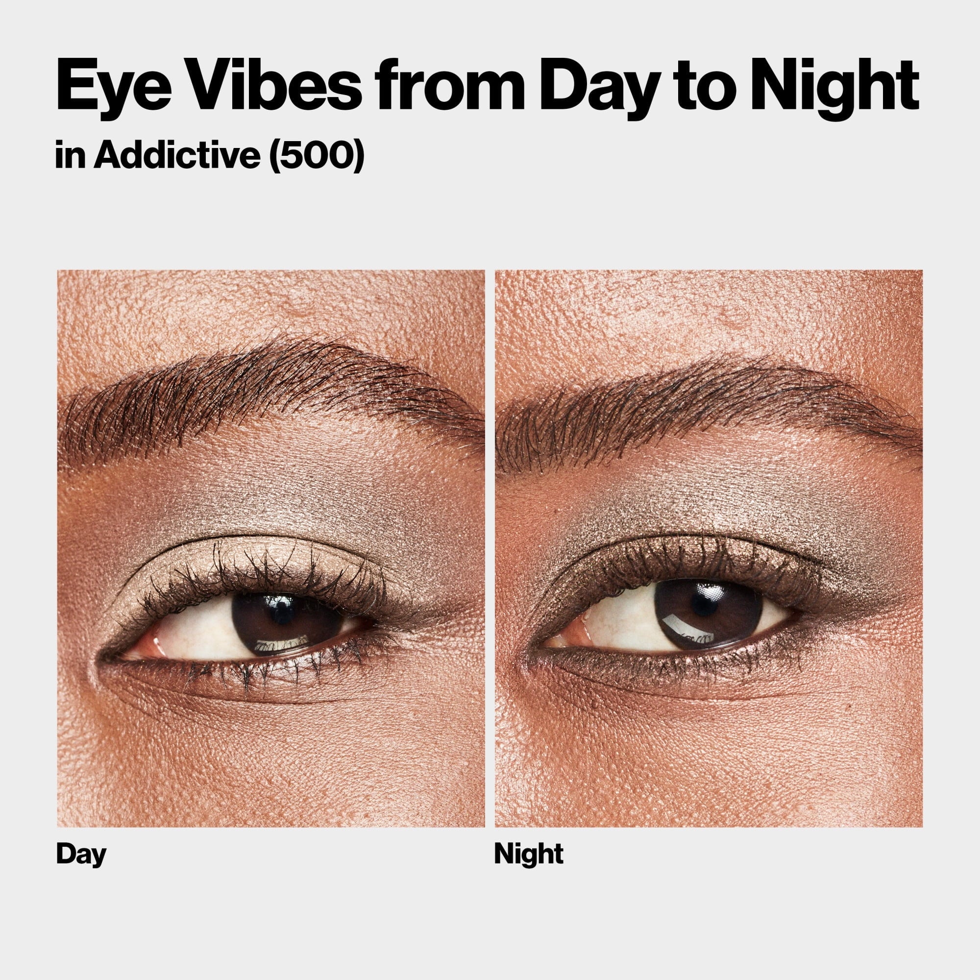 Revlon ColorStay Day to Night Long Lasting Matte and Shimmer Eyeshadow Quad, 500 Addictive, 0.16 oz