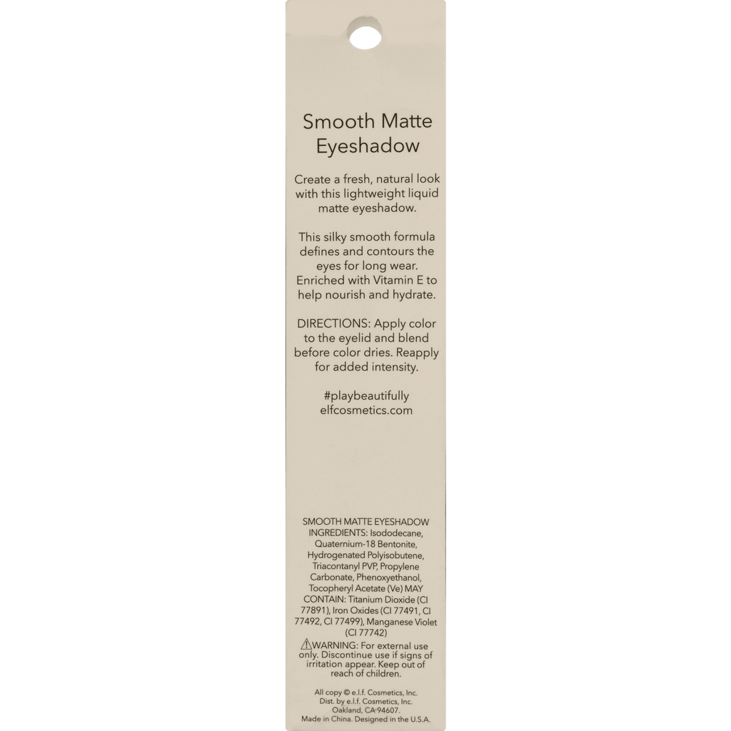 e.l.f. Beautifully Bare Smooth Matte Eyeshadow Blushing Rose, 0.22 FL OZ