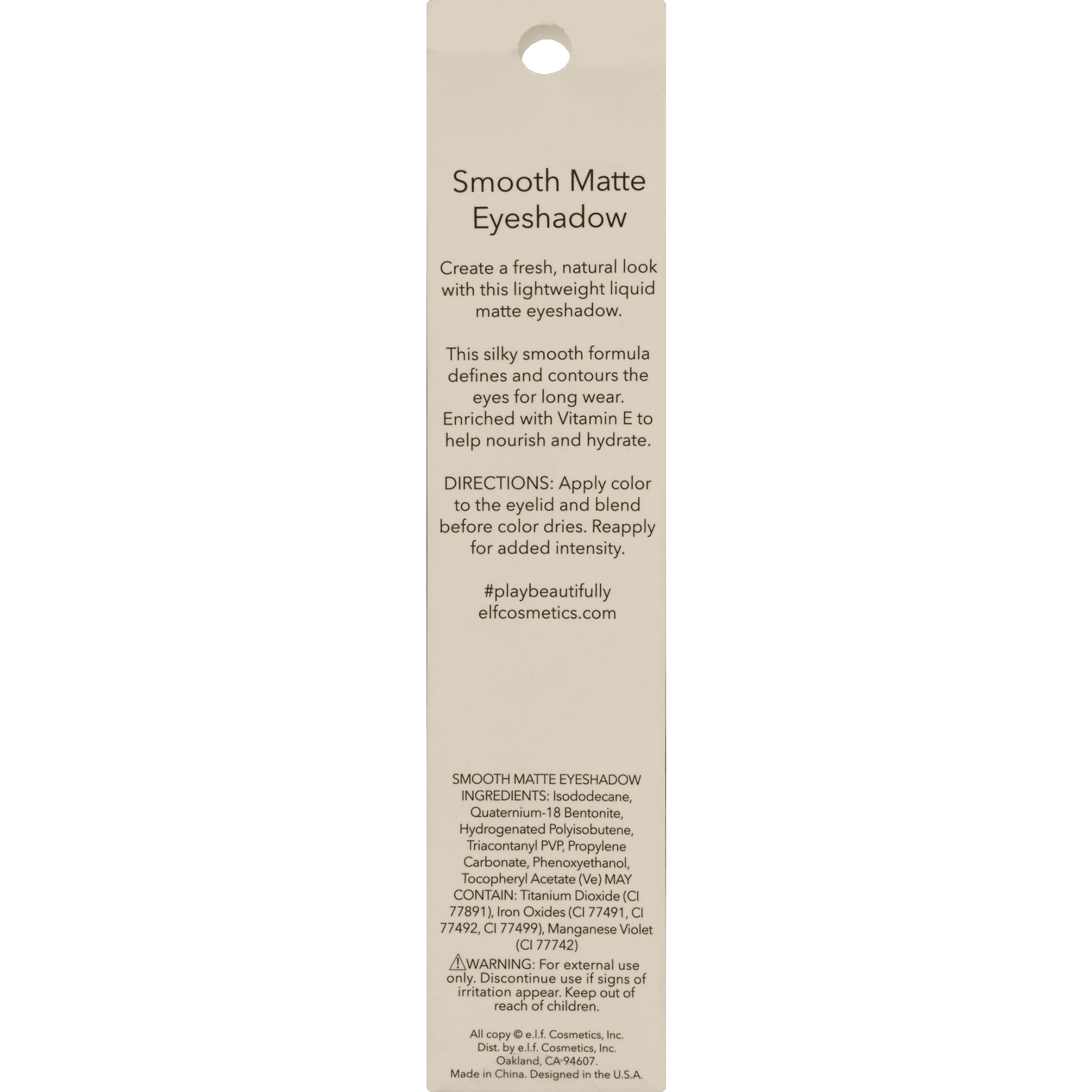 e.l.f. Beautifully Bare Smooth Matte Eyeshadow Blushing Rose, 0.22 FL OZ