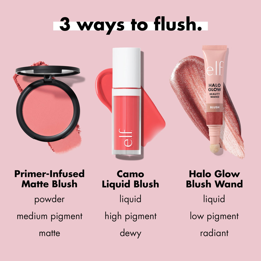 e.l.f. Primer-Infused Matte Blush, Always Crushing, 0.35oz