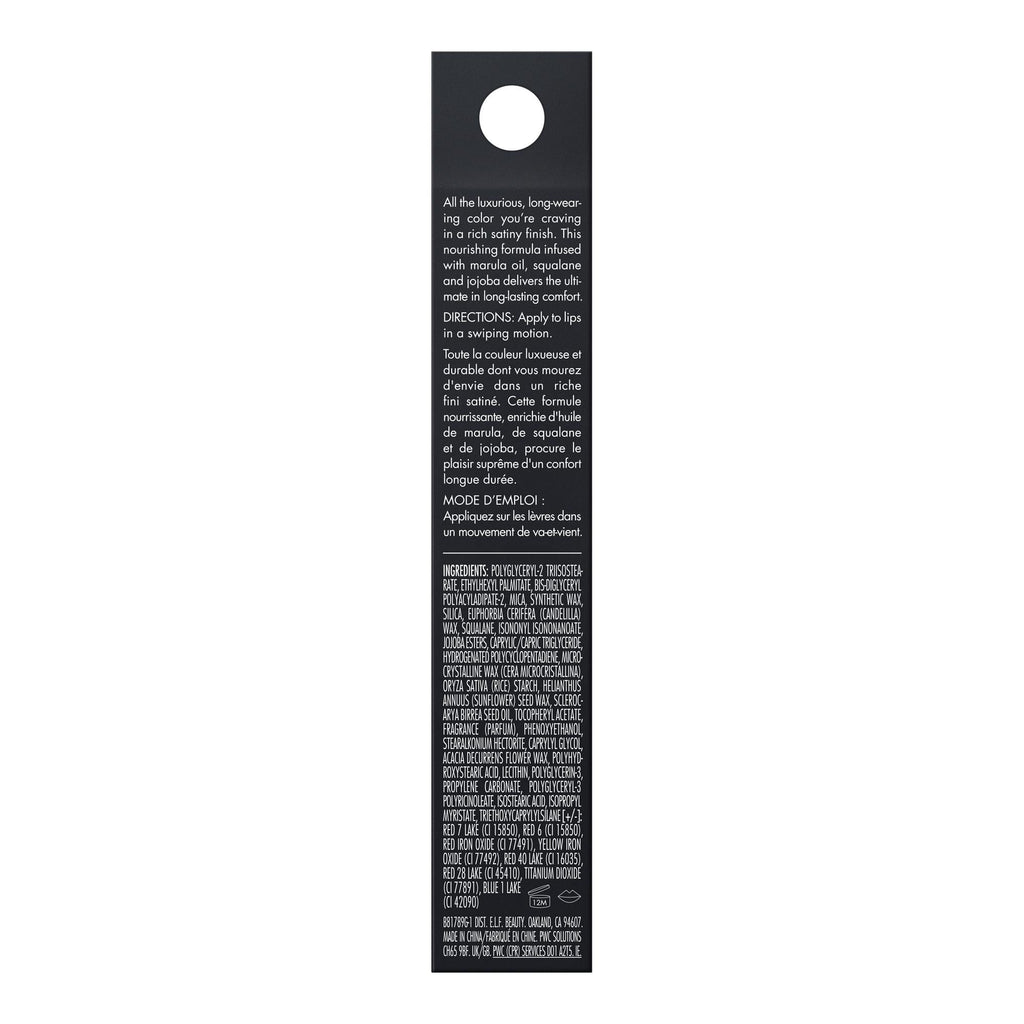 e.l.f. O FACE Satin Lipstick, No Regrets, 0.13oz