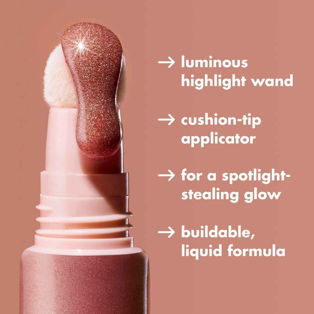 e.l.f. Halo Glow Highlight Beauty Wand, Champagne Campaign, 0.33 fl oz